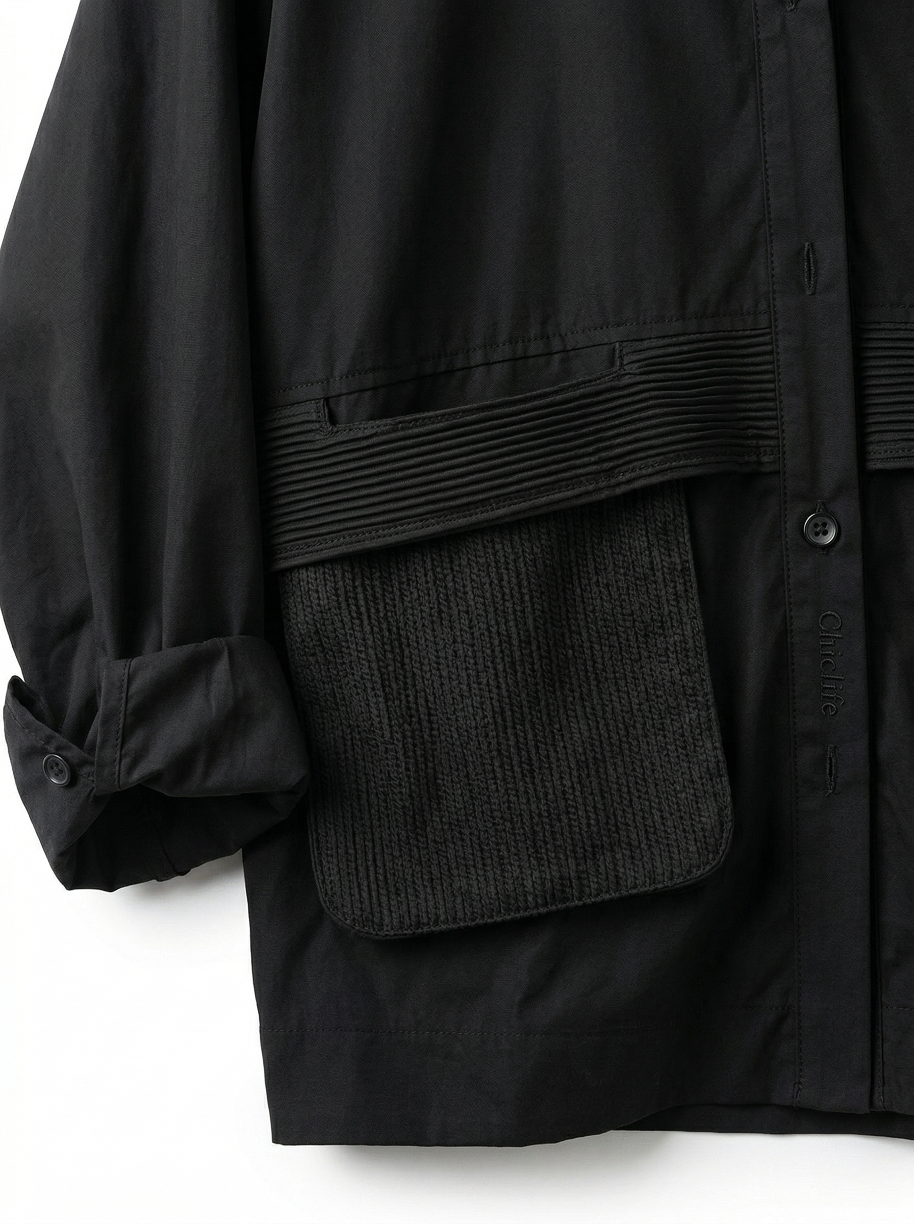 條紋大口袋襯衫