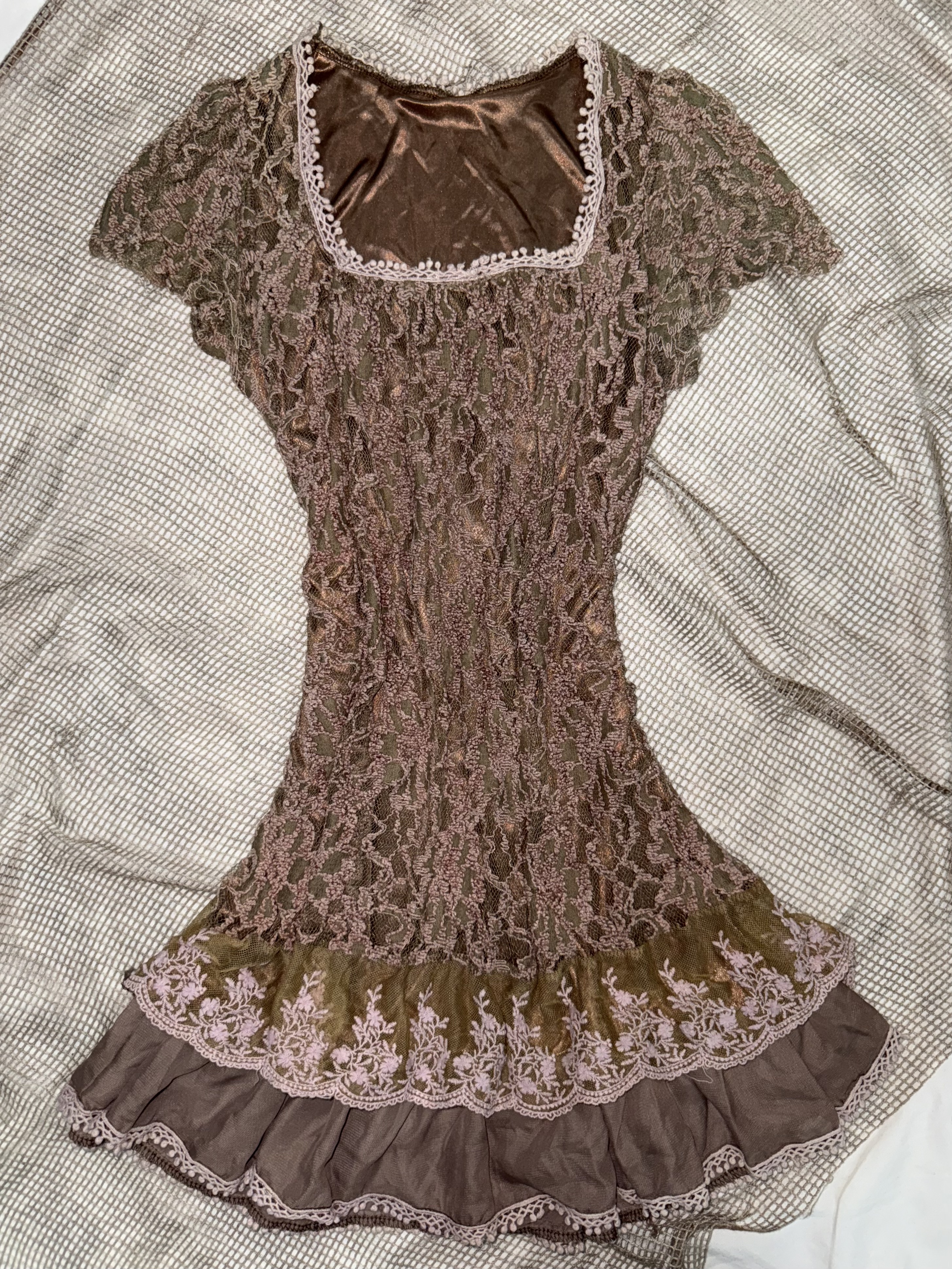 Fairycore Lace Ruffle Tunic