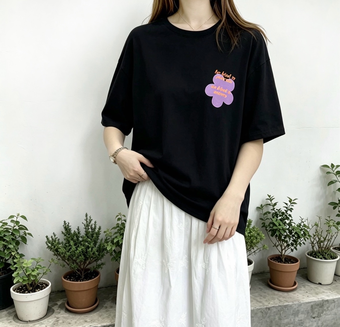 ☀️初夏優惠☀️ 撞色logo print Tee