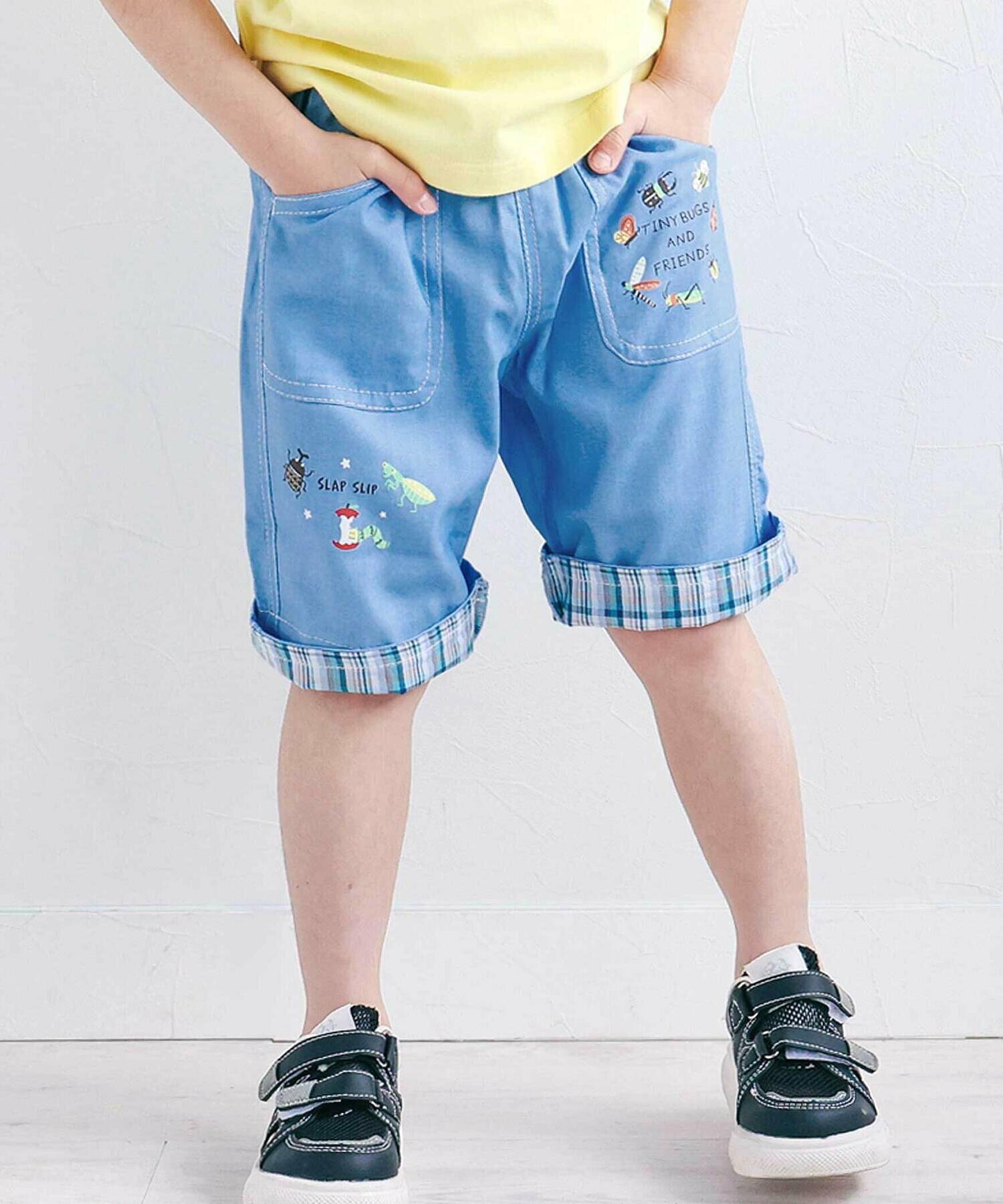 🆕【⭐訂購⭐】🌀 🇯🇵 日本直送 翻折式格紋褲腳 昆蟲印花 短褲［2款選］🌀 [ELDA-0194][260521]