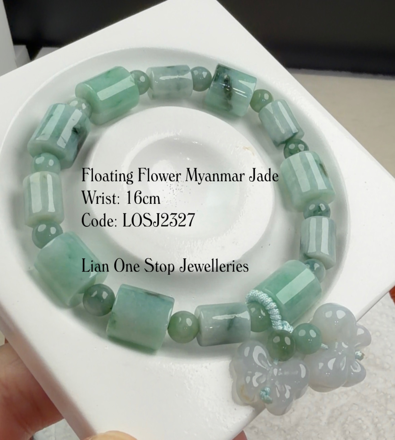 Code: LOSJ2327 Floating Flower Myanmar Jade