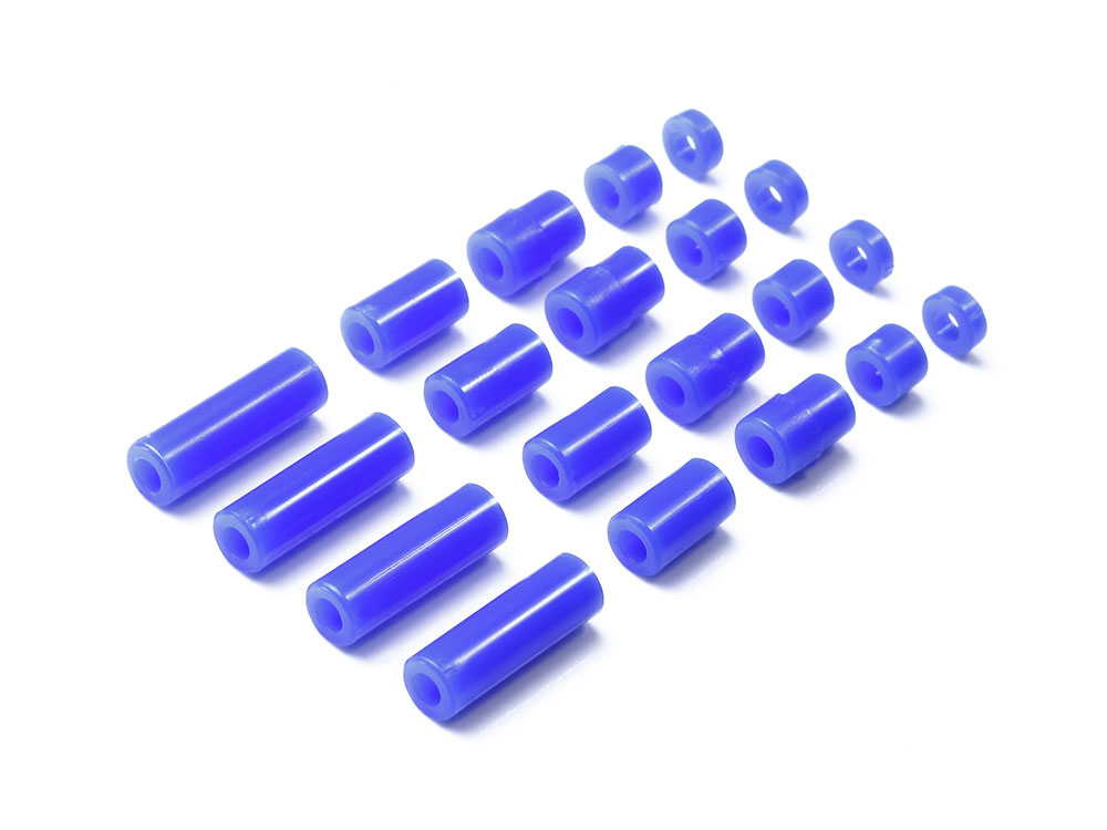 LIGHTWEIGHT PLASTIC SPACER SET (12/6.7/6/3/1.5mm) (BLUE)