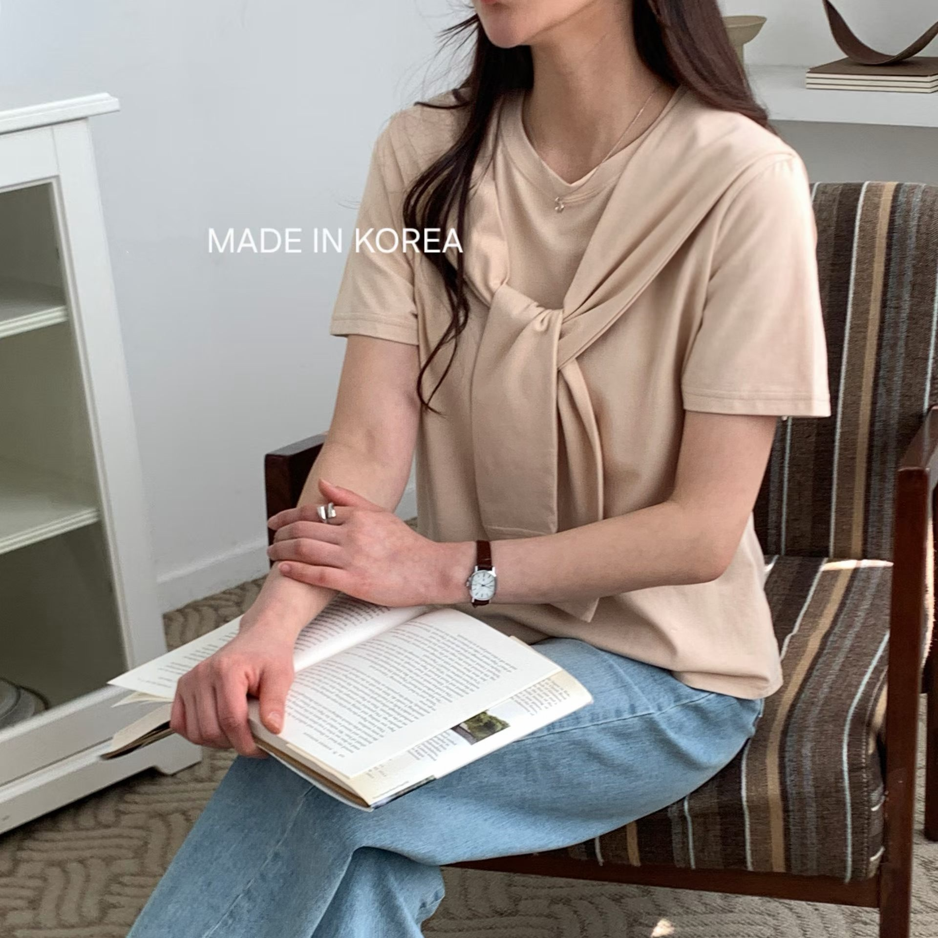 G6226 韓國🇰🇷Tee+披肩Set