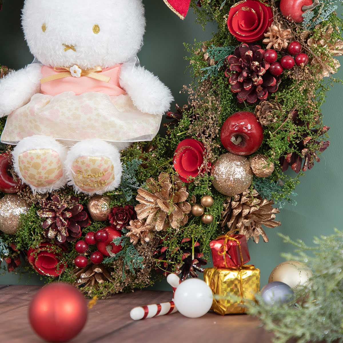 Flower Miffy 聖誕大花環 
