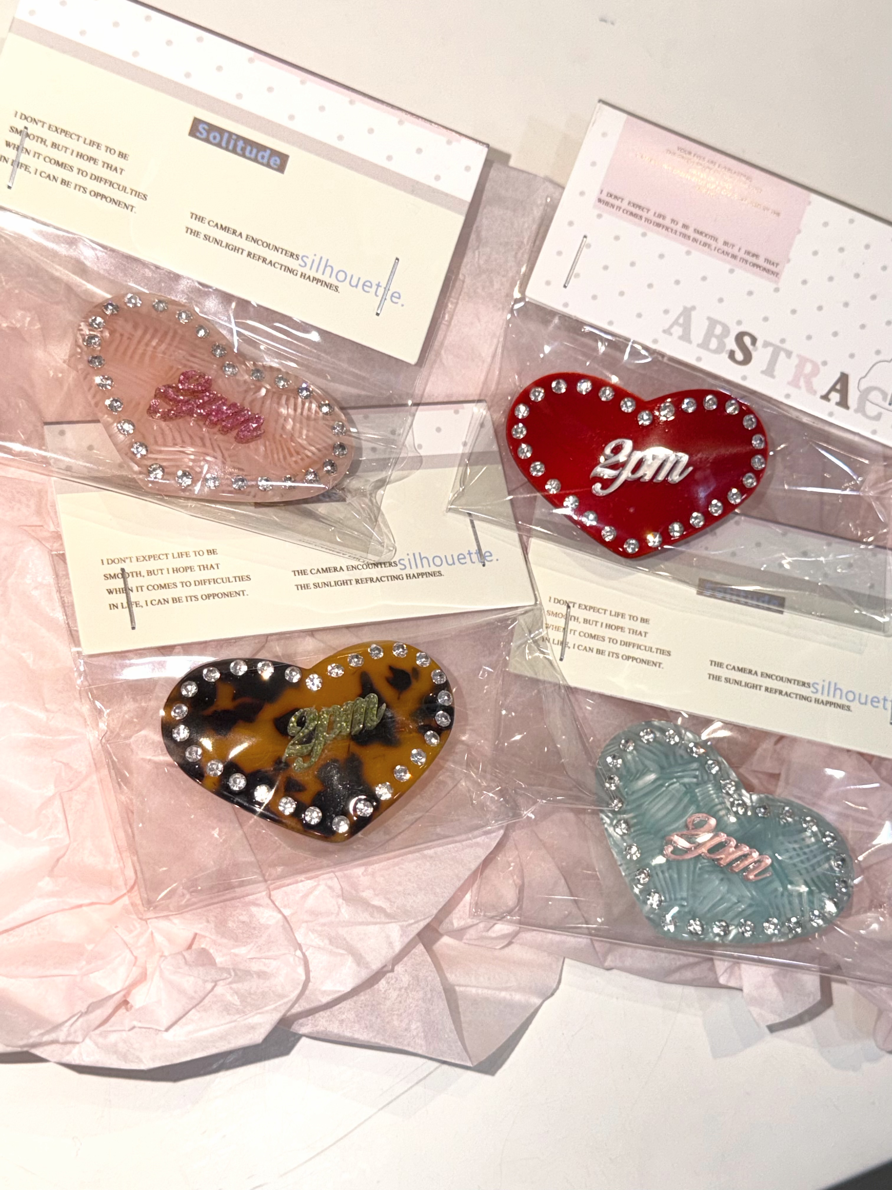 2PM🐚貝殼珠光Heart-shaped hair clip 💖