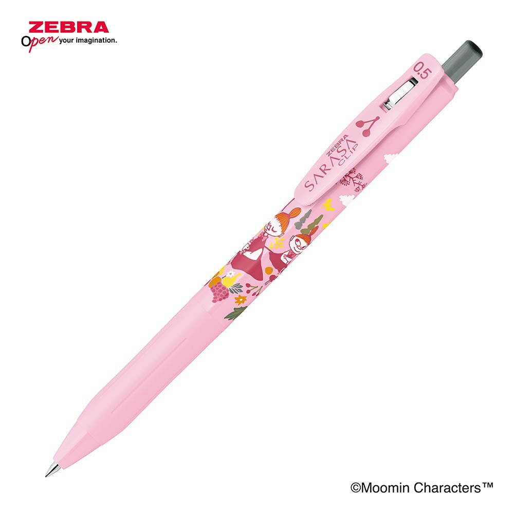 現貨｜限定 Little My 阿美 & Mymble 美寶 Moomin 姆明 日本製 Zebra SARASA CLIP 0.5mm 黑色 啫喱筆 (JJ29-MM2-BK4)