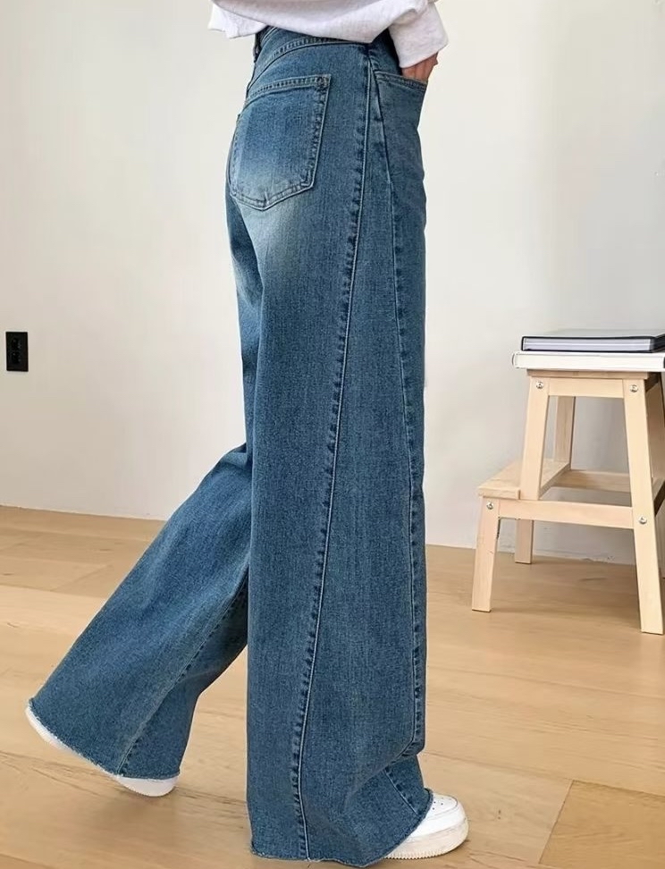 Made in Korea 🇰🇷型格長牛仔闊褲