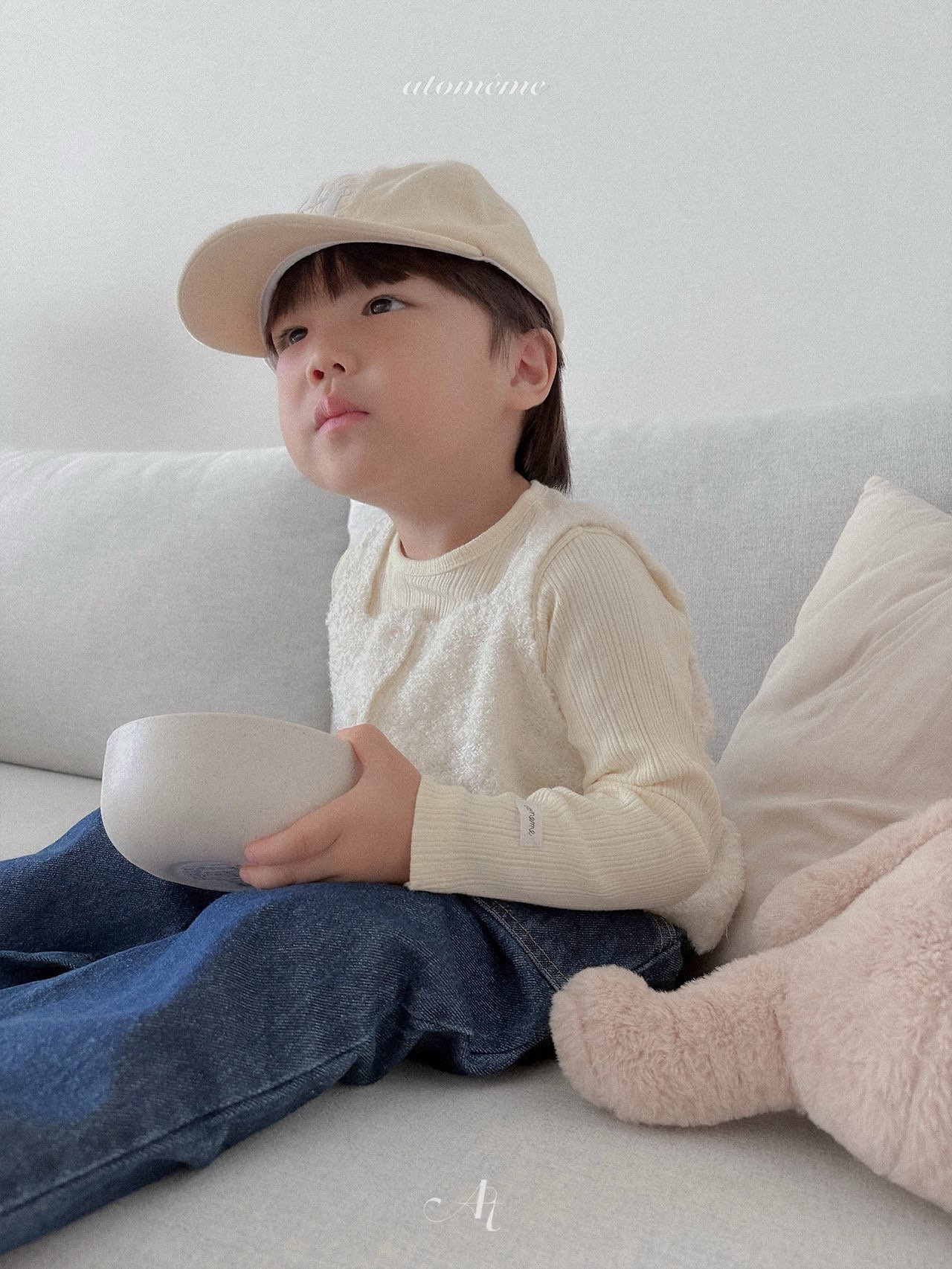 Atomeme | ecru knit vest