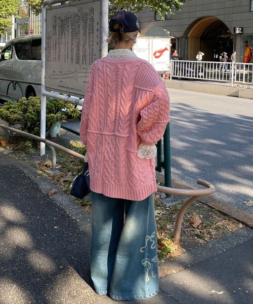 麻花針織長外套【JT026】