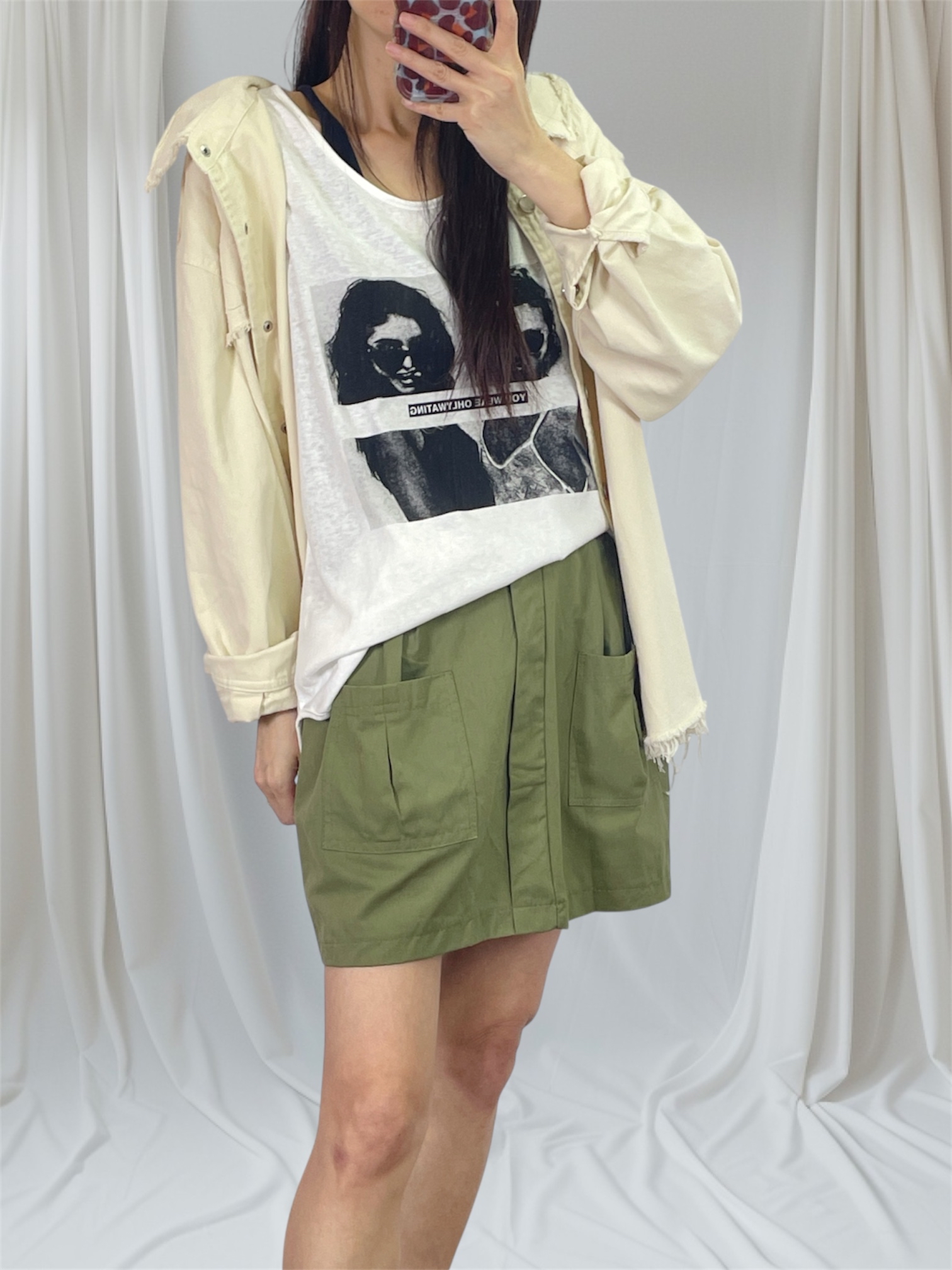 K5555 蘇蘇邊恤衫外套