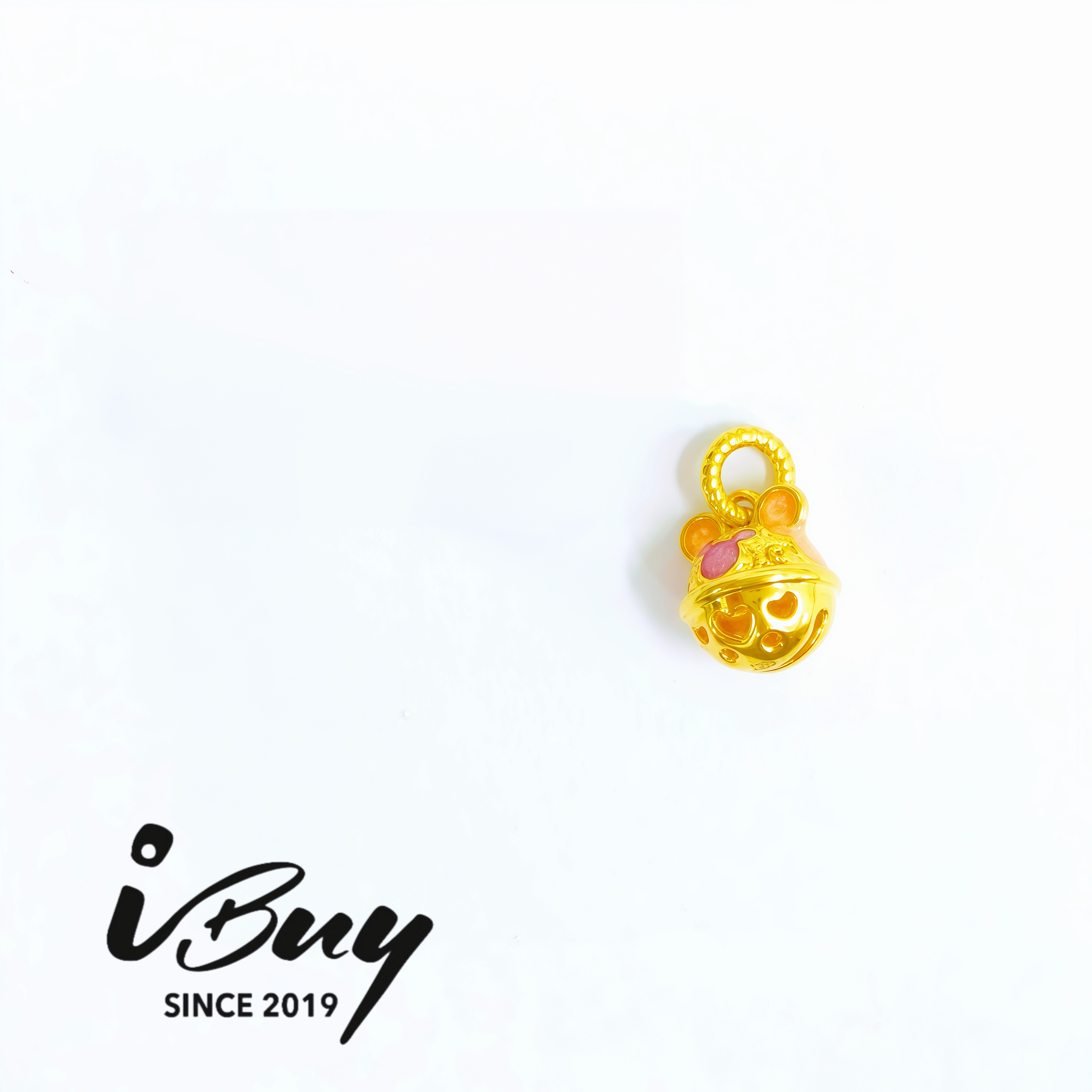 999 ENAMEL MICKEY BELL PENDANT