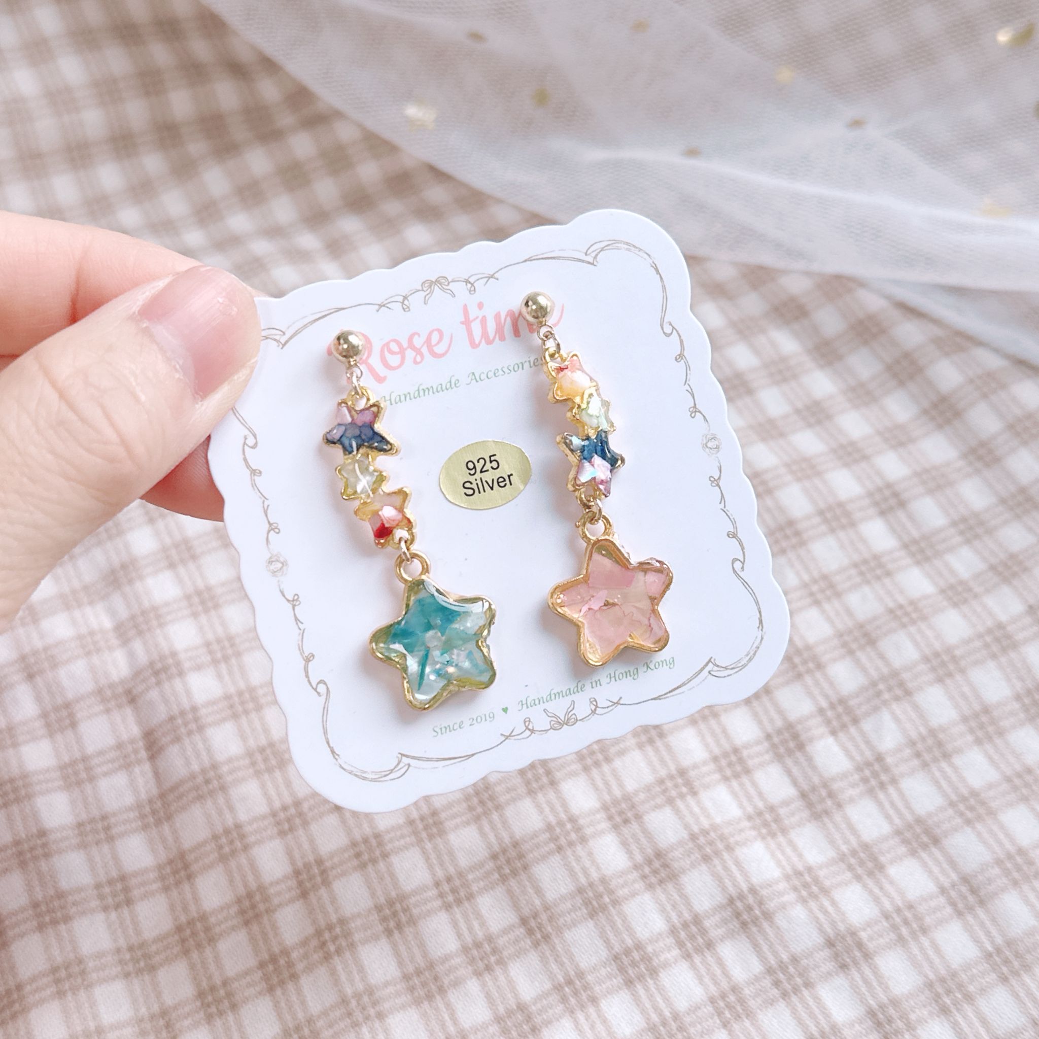 一閃一閃小星星⭐️ 貝殼耳環