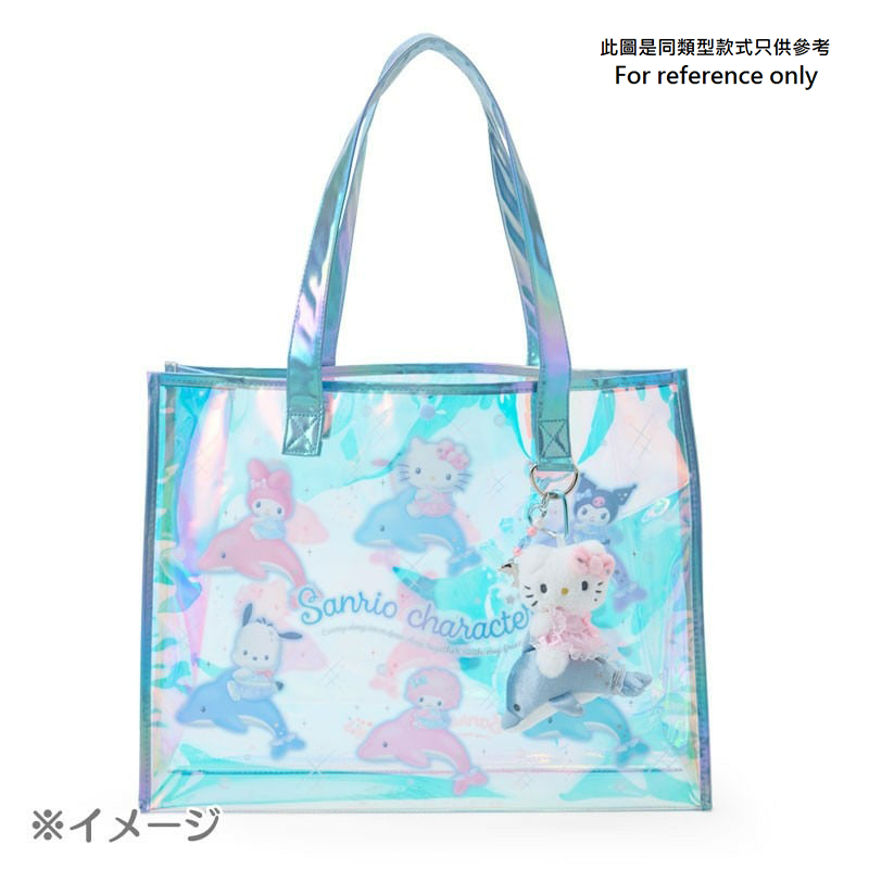 現貨｜Sanrio Cinnamoroll 玉桂狗 閃亮海豚系列 日版 吊飾 毛公仔 連心形扣 (13328-1)
