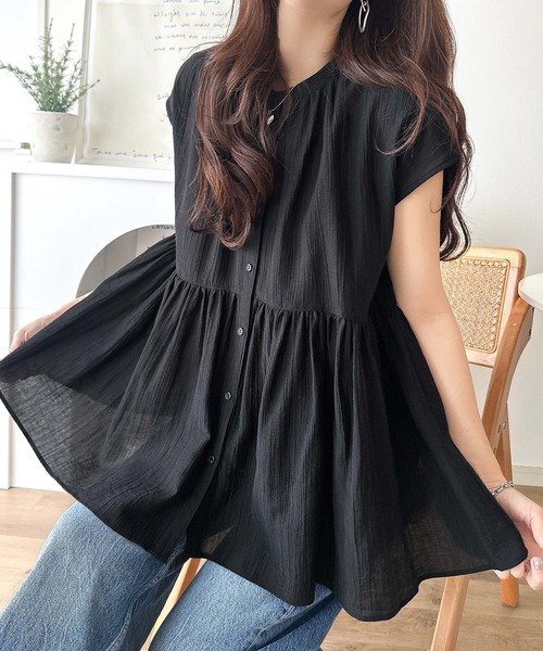 薄紗短袖襯衫【JT038】