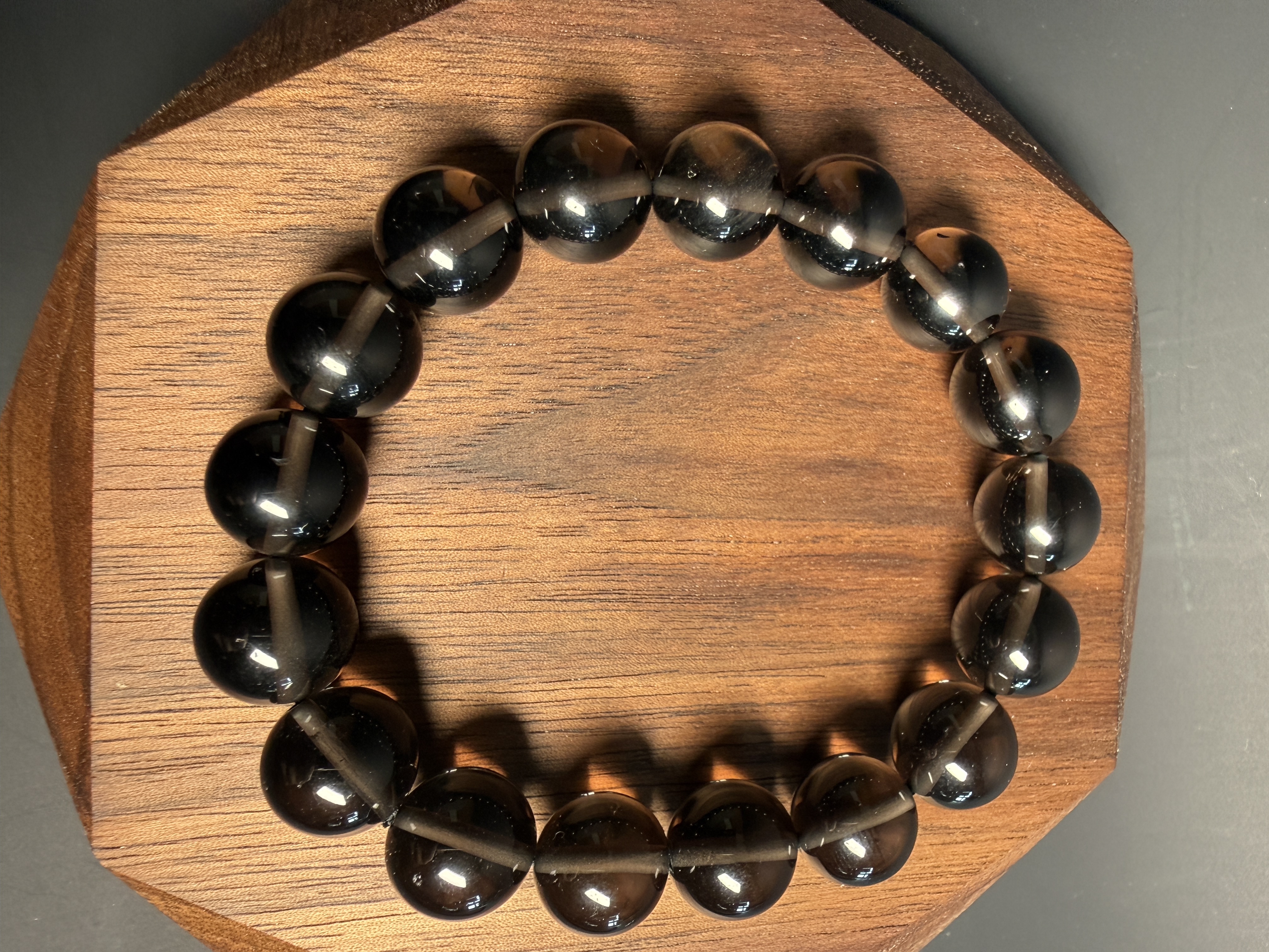 冰曜黑石手串 （12mm) (option 1)