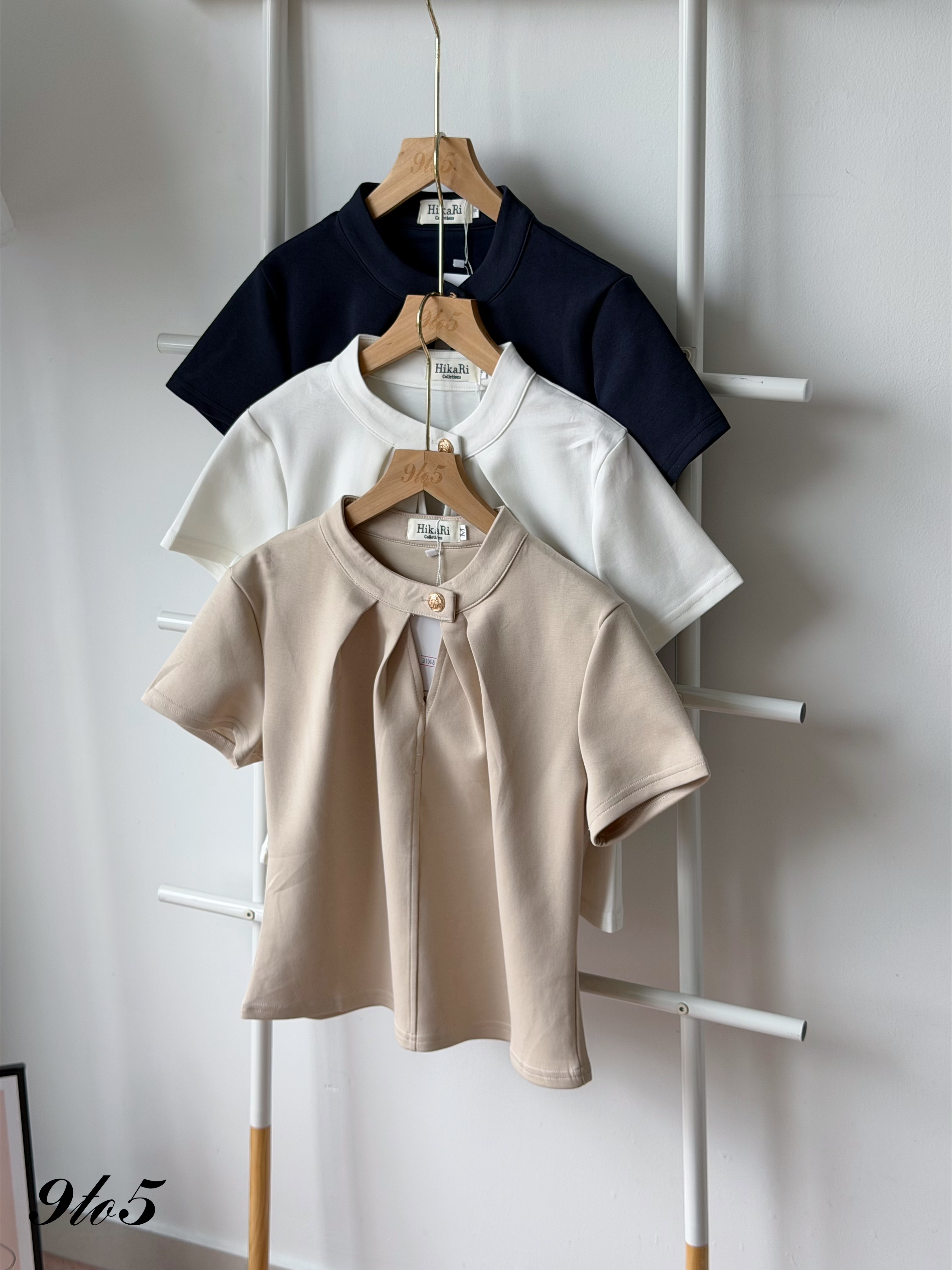 T4550 Mock Neck Ruched Top - 3 Colors 