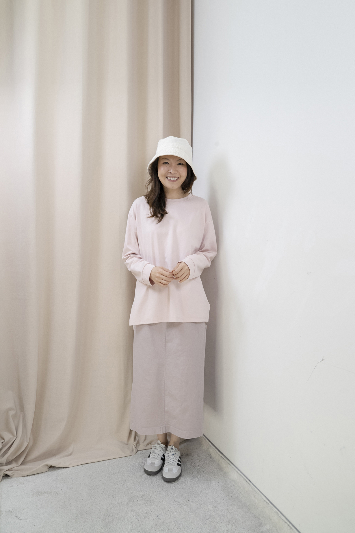 新色！棉質直筒全橡筋腰半身裙（3色）