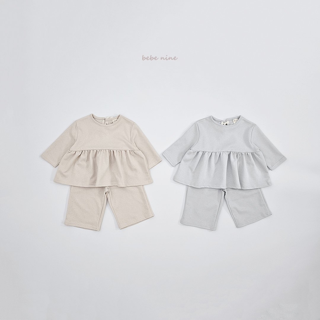 🌸預訂 韓國直送🌸🇰🇷Bebenine兩色後背絲帶寬鬆長袖上下套裝