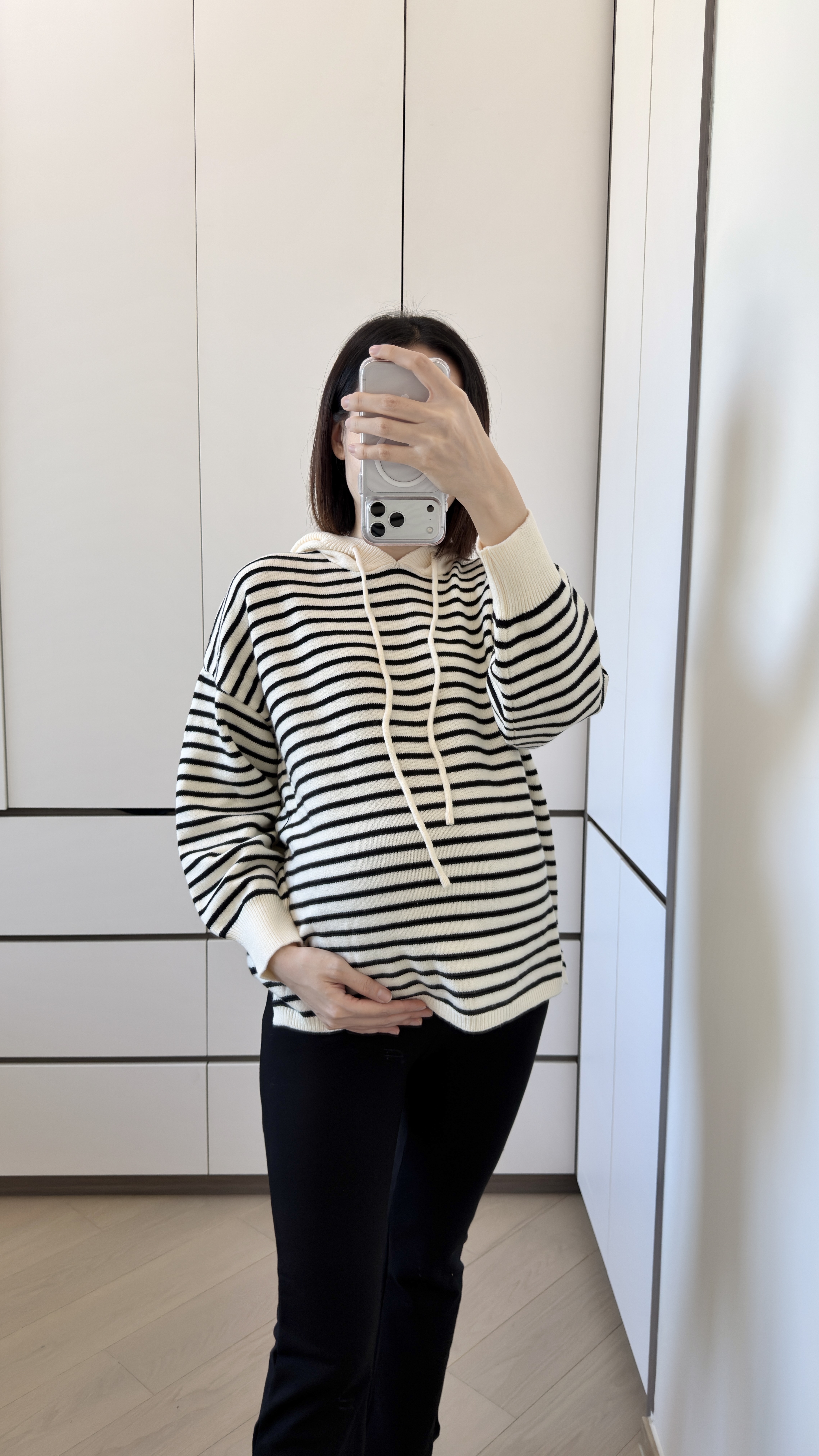 The Everyday Striped Knit Hoodie