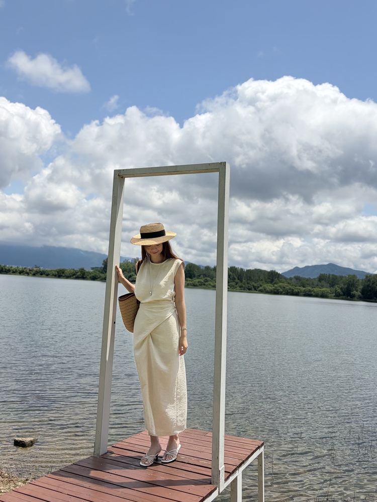 Effortless Wrap Dress (Oat)