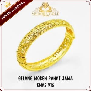 MYDORA Gelang Moden Pahat Jawa l EMAS 916/22K
