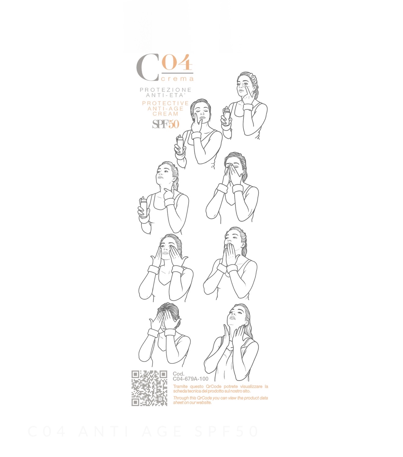 C04 防曬SPF50  100ml adesi 意大利🇮🇹貴婦級天然有機品牌【於直播優惠期內購買 S01抗痘平衡精華/ S02 強效美白精華／C01  24小時抗老緊緻面霜 / C02 天然美白乳霜/ C04 防曬SPF50】 即可用$100加購下列三款產品其中一款 , 購買一支可加購一支，多買加購限額越多