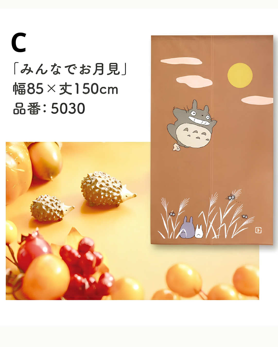 日本代購【 日本直送 吉卜力工作室 龍貓 四季主題 日式門簾 / 暖簾 Studio Ghibli My Neighbor Totoro Four Seasons Noren Curtain 85x150cm 】 ﻿ 