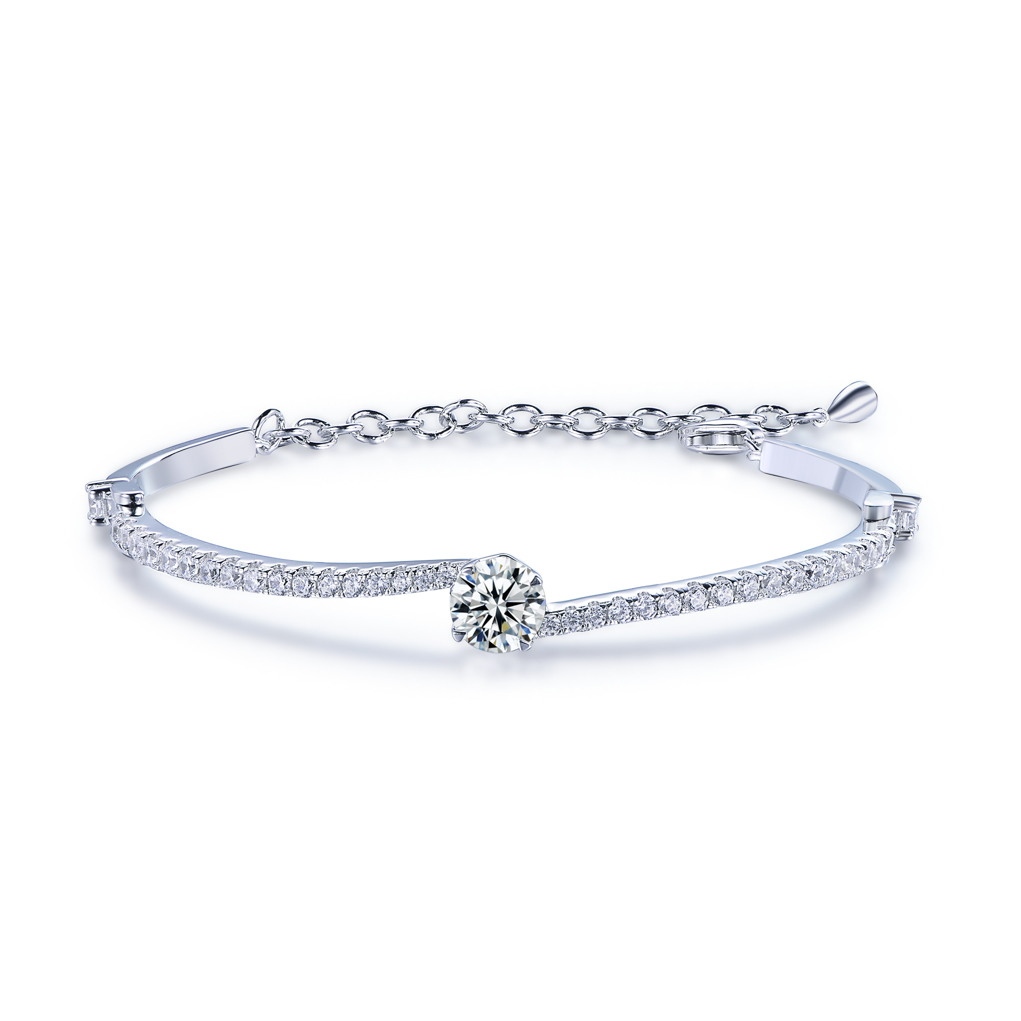 B1890 1 Carat Bangle  (Free Upgrate to 莫桑石)