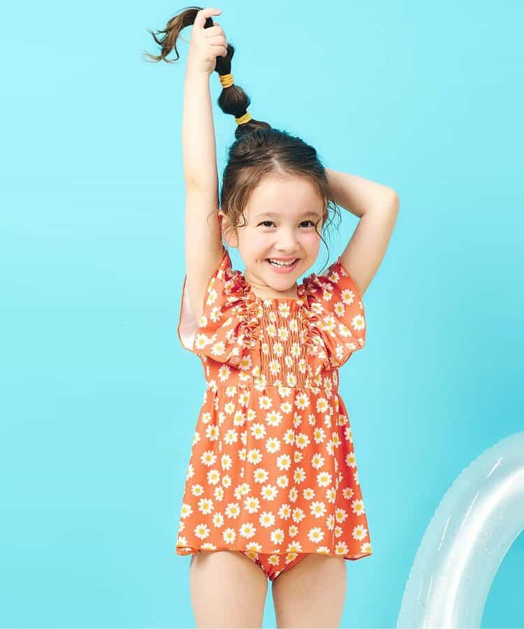 🇯🇵預訂 日本直送🇯🇵Apres les cours六色圖案印花褶皺荷葉邊連身泳衣