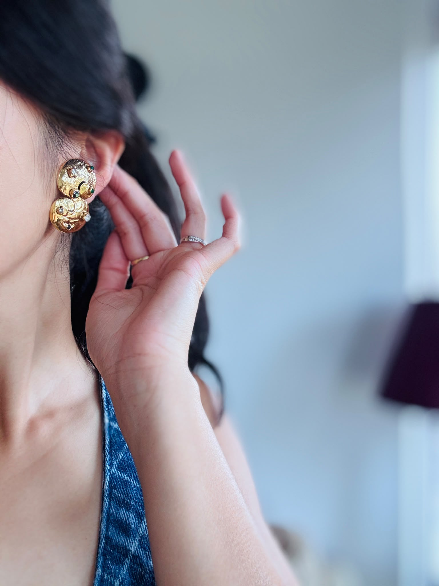 C.a. 1980s Handmade Artistic Statement Clip Earrings from Canada (MT2589-32)