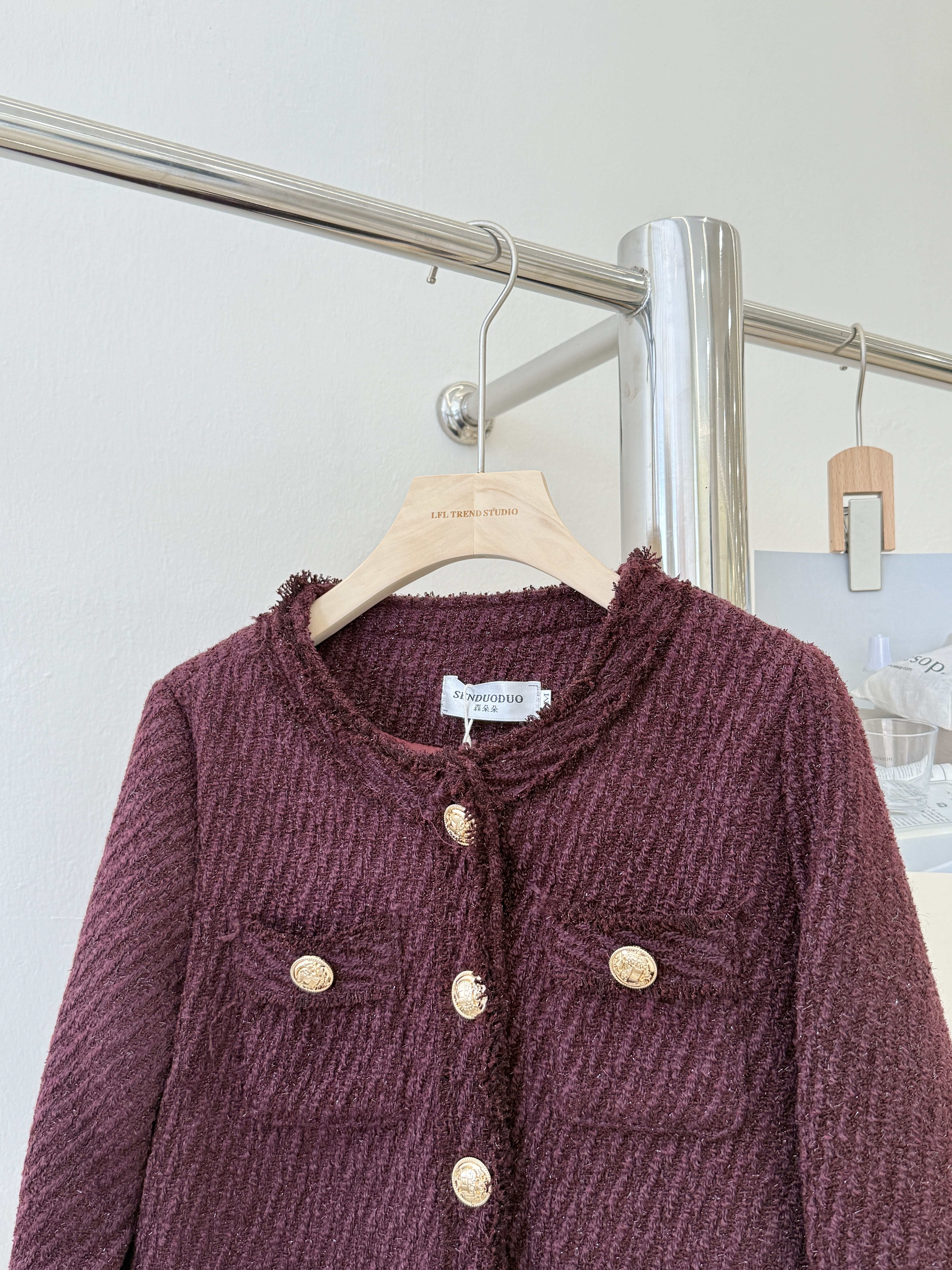 6841 高级名媛小香风外套