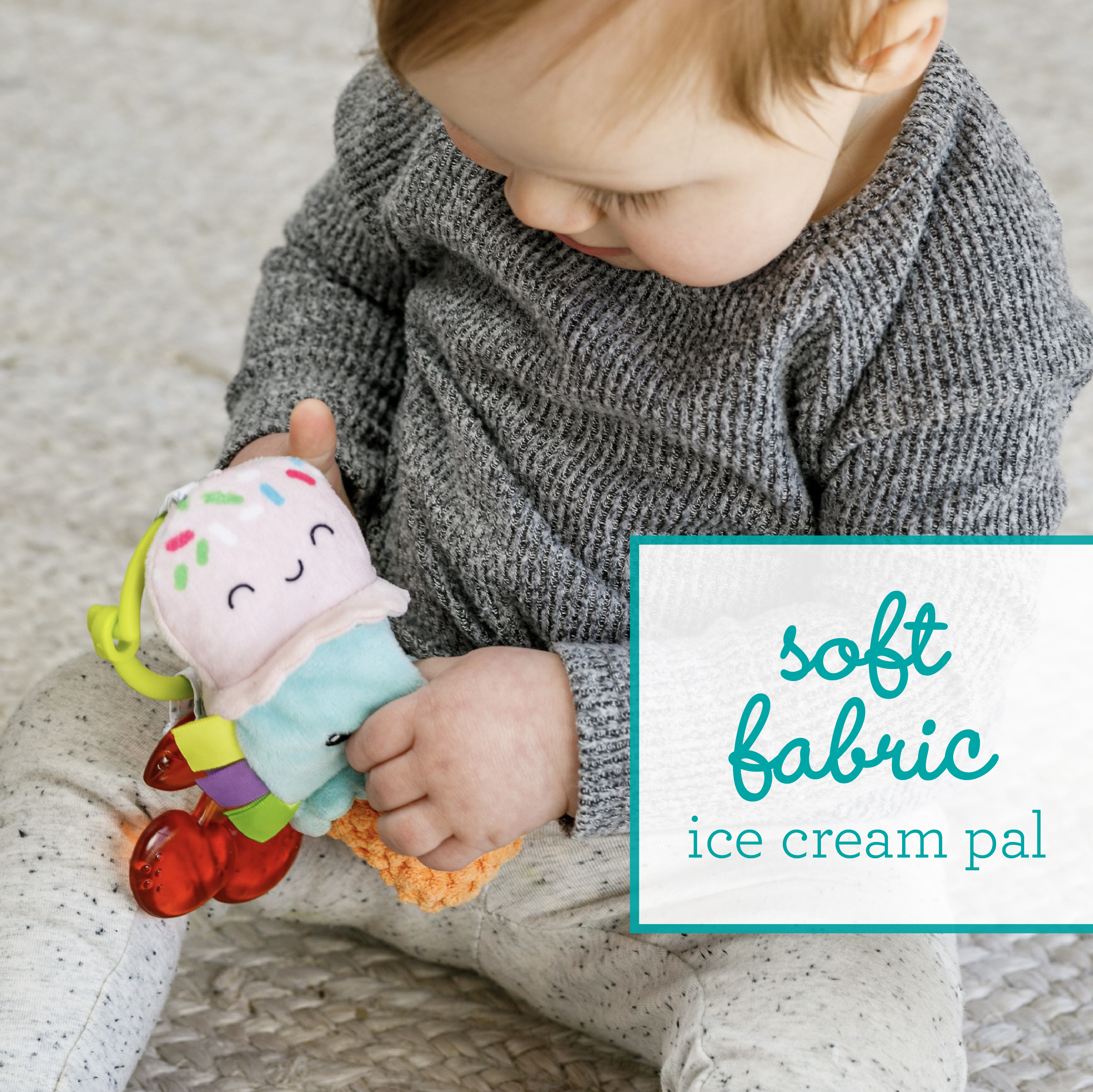 安撫牙膠雪糕玩伴　Plushy Pal & Teether - Ice Cream