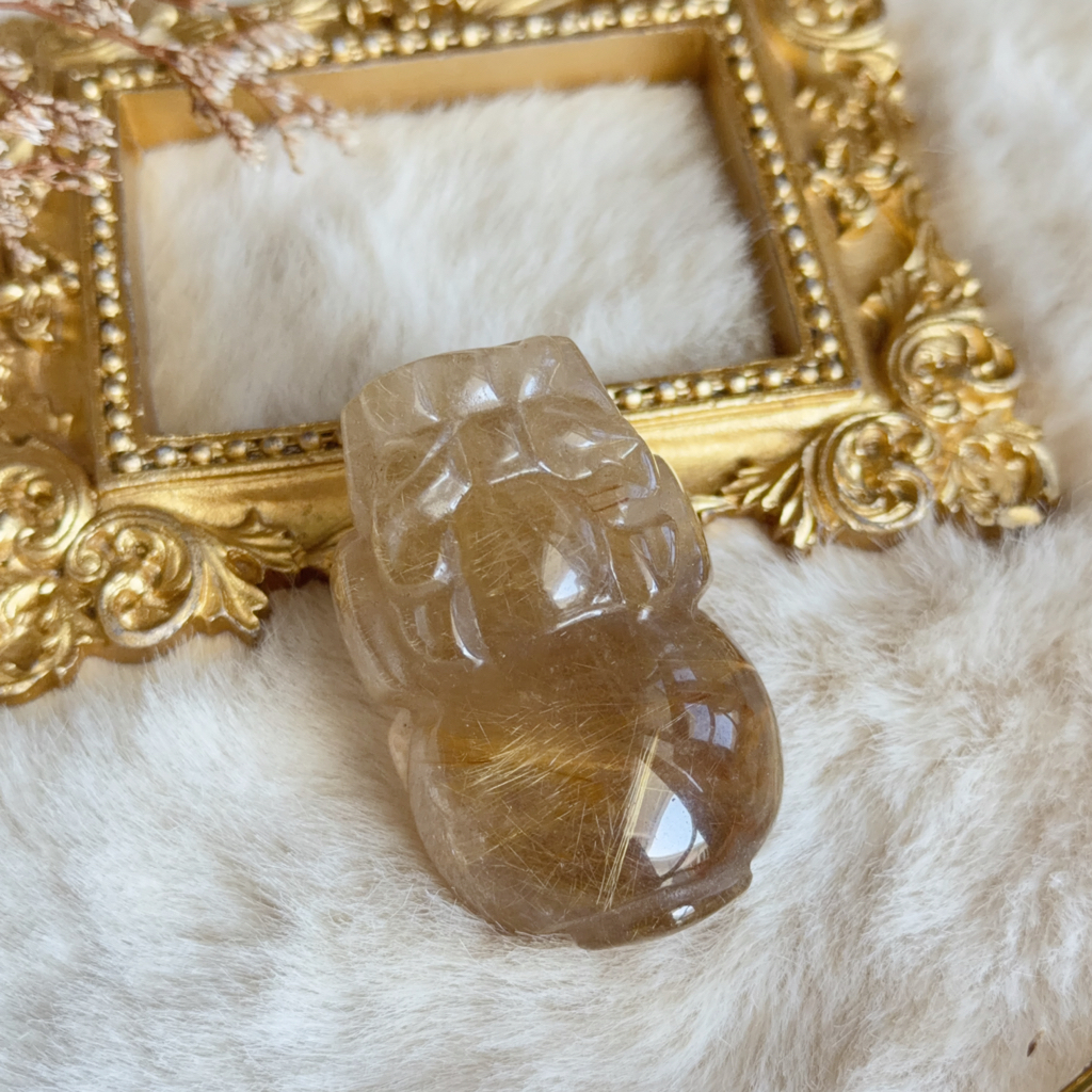 金髮晶貔貅擺件