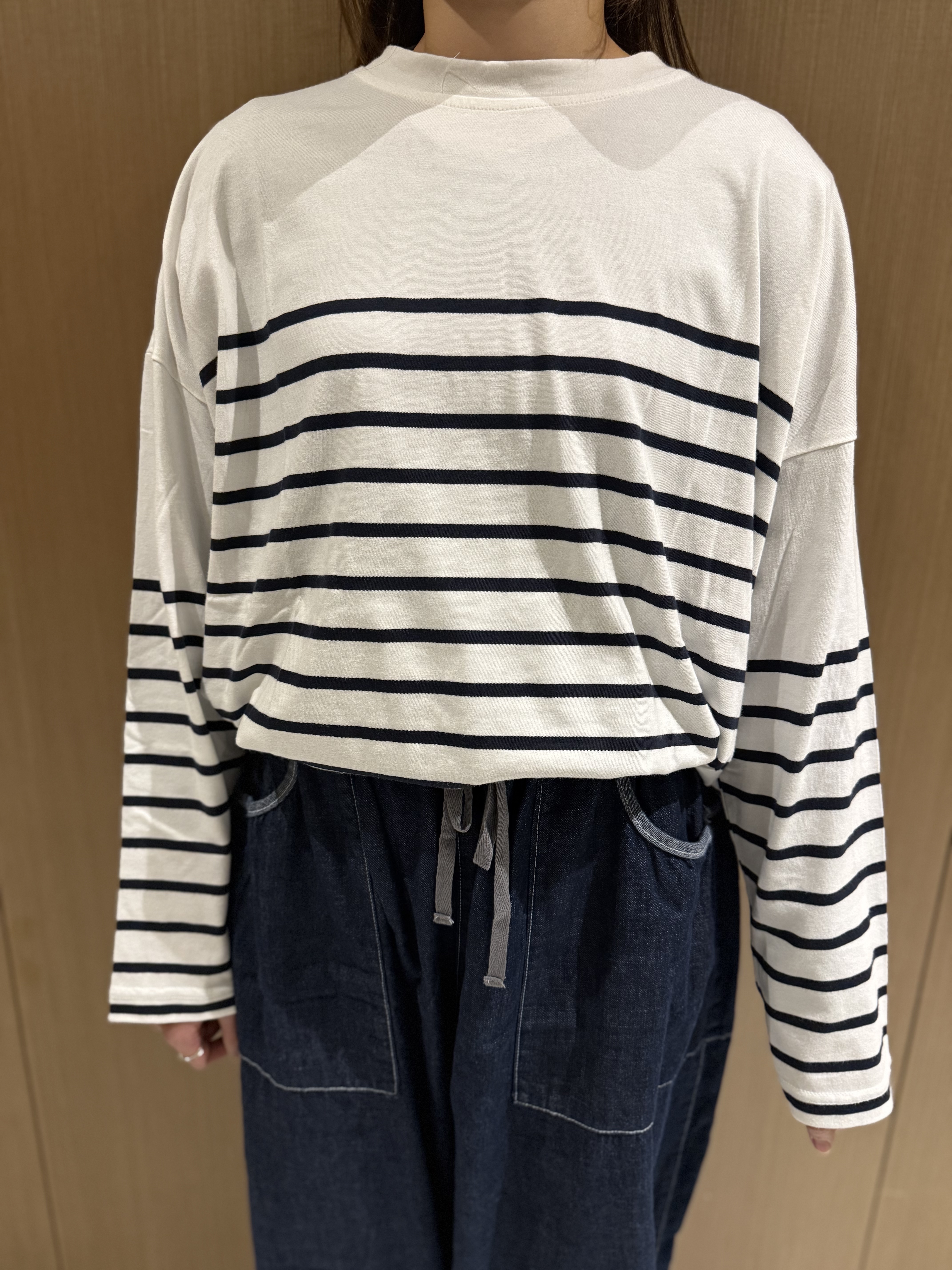 日系拼色橫間𝐭𝐨𝐩