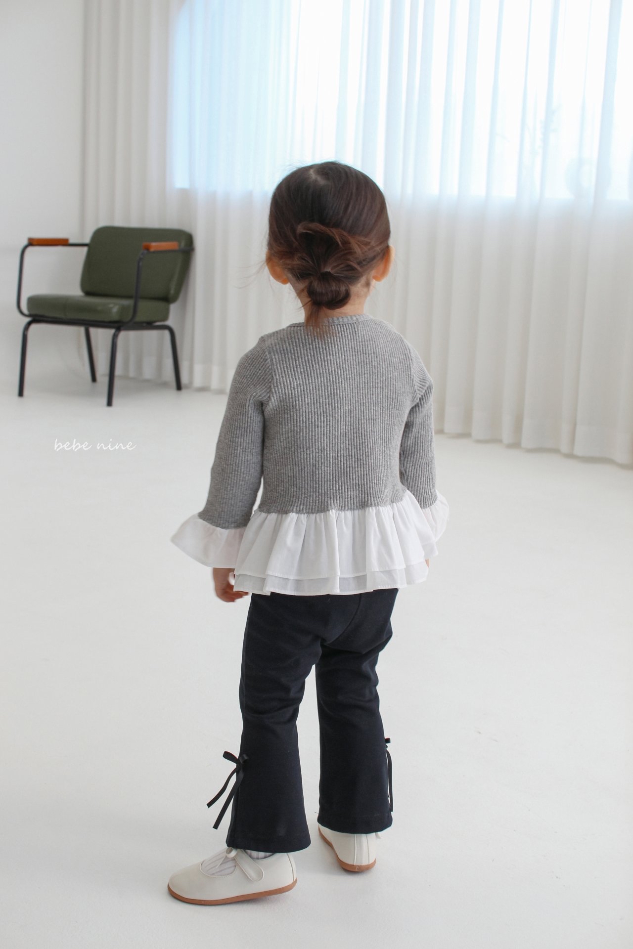 🌸預訂 韓國直送🌸🇰🇷Bebenine三色荷葉花邊下擺長袖上衣