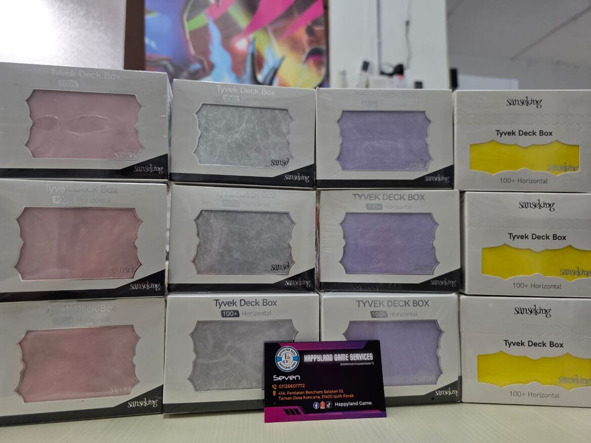 Sanseking TCG Card Game - Tyvek Deck Box Horizontal (Pink/Yellow/Purple/Sliver)