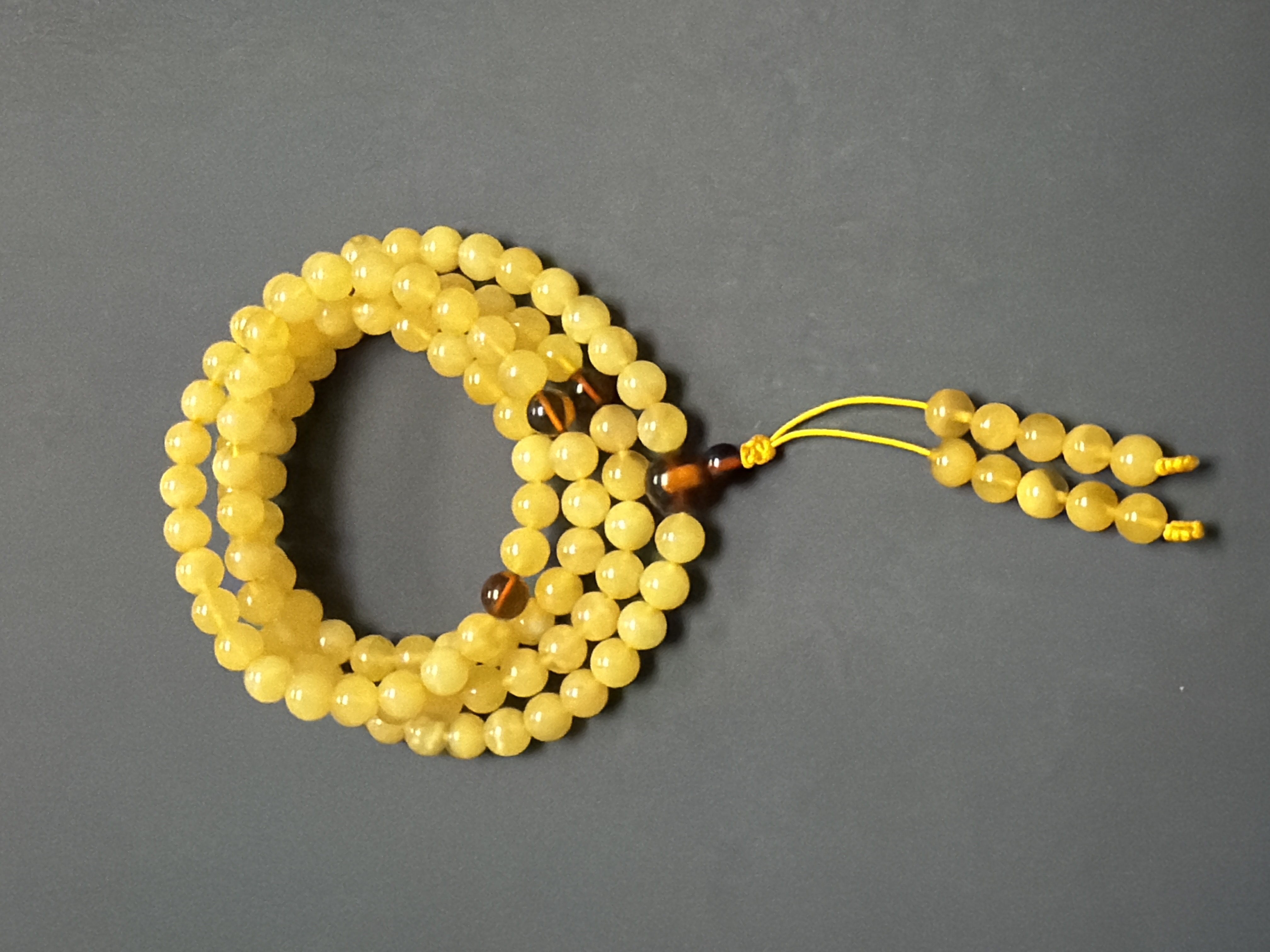 6.3mm 108粒波羅的海蜜蠟念珠（都穆法王+護法殿加持）（實繩無彈力）