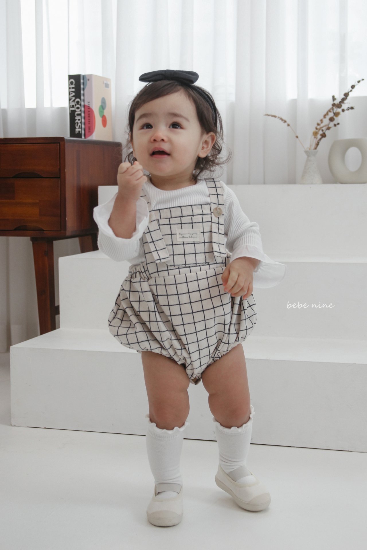 🌸預訂 韓國直送🌸🇰🇷Bebenine兩色條紋格紋吊帶包屁褲