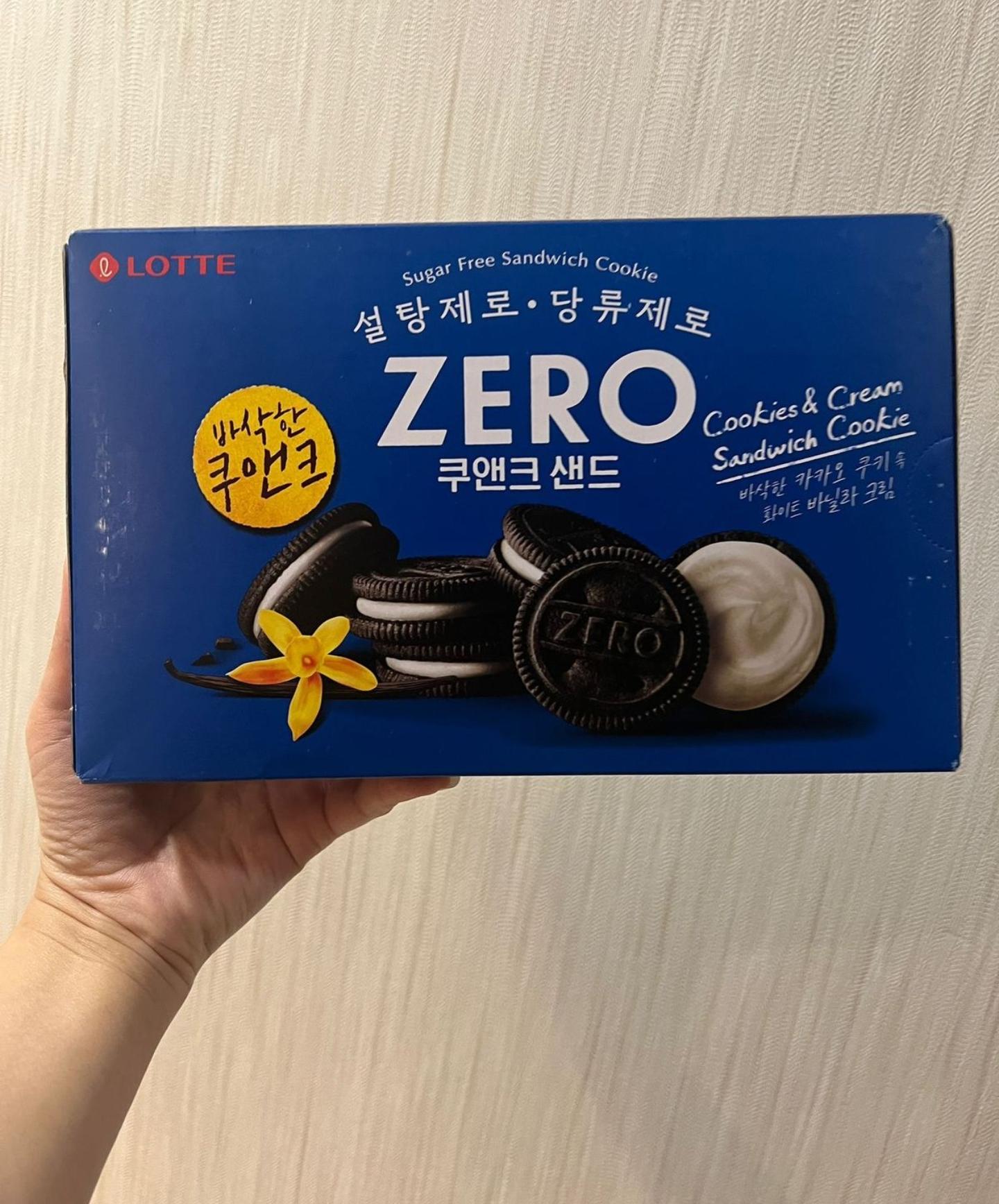 韓國 LOTTE 樂天 ZERO 無糖奶油夾心餅乾（6小包36塊）
