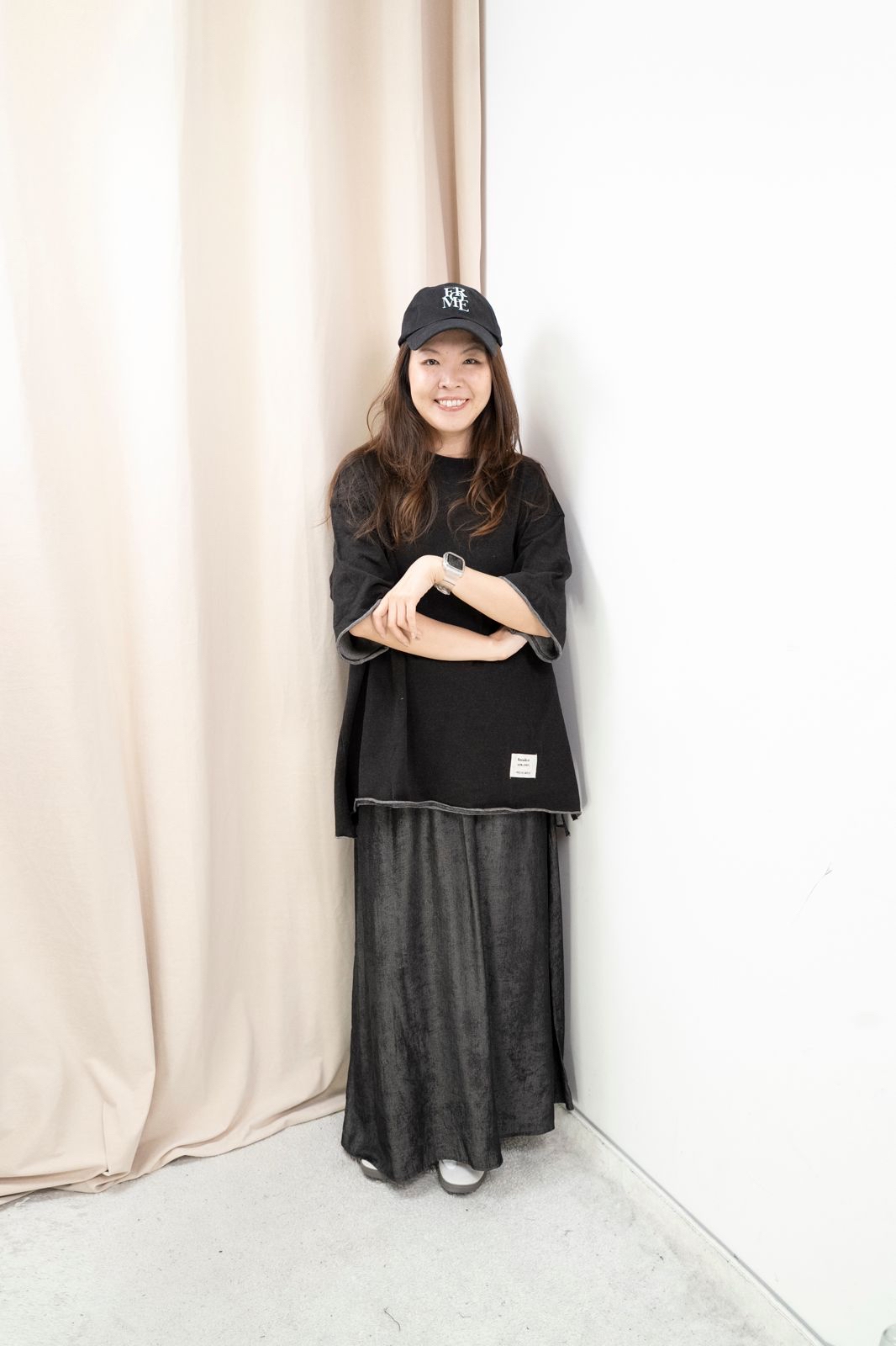 Oversize 牛仔Top（黑色）