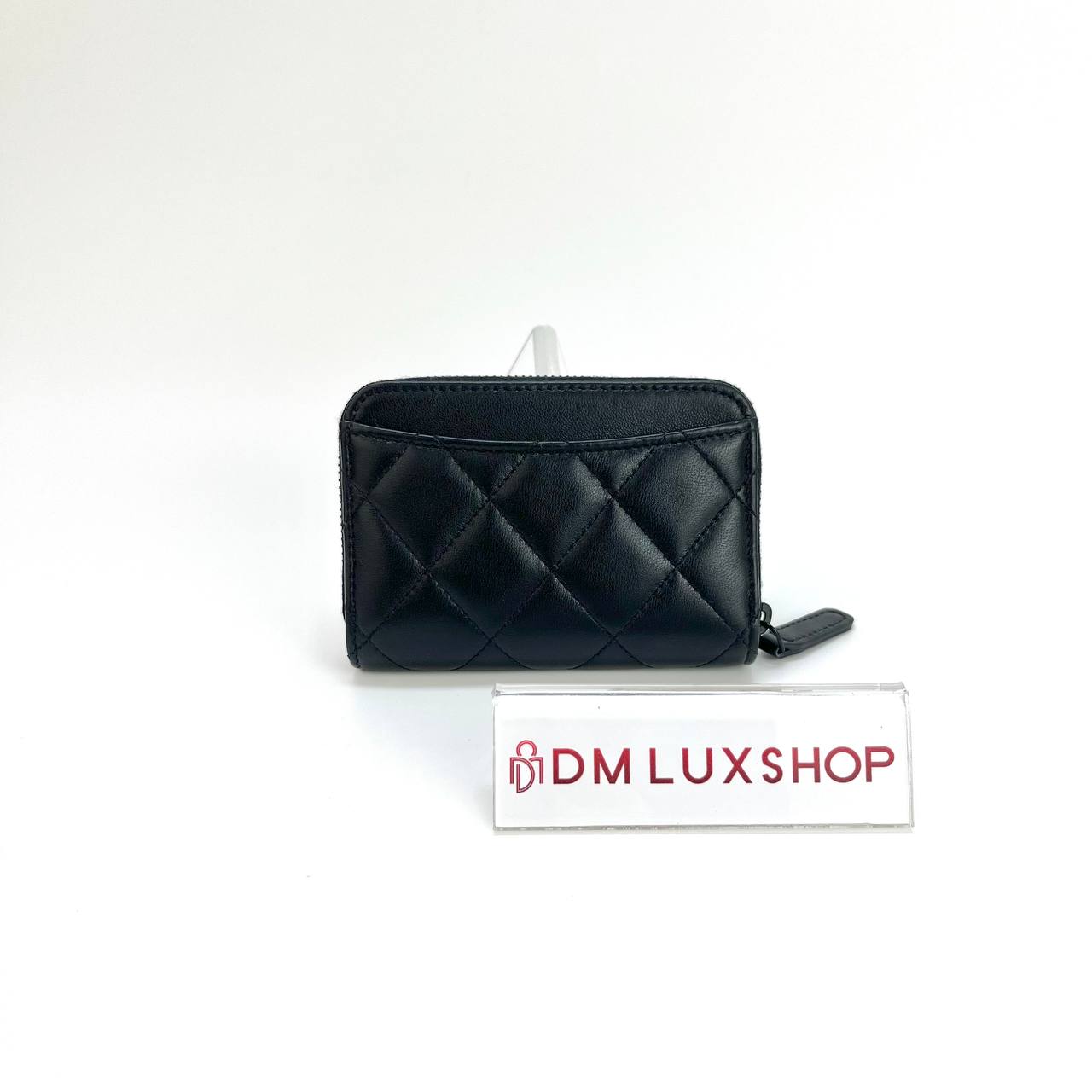 Chanel Classic So Black Zip Coin Purse (Microchip)