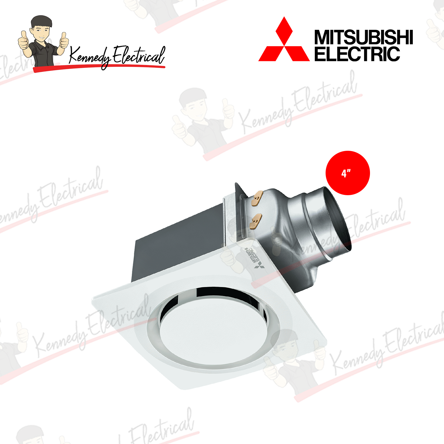 Mitsubishi 4" Ceiling Mounted Ventilating Fan VD-10Z4T7-N
