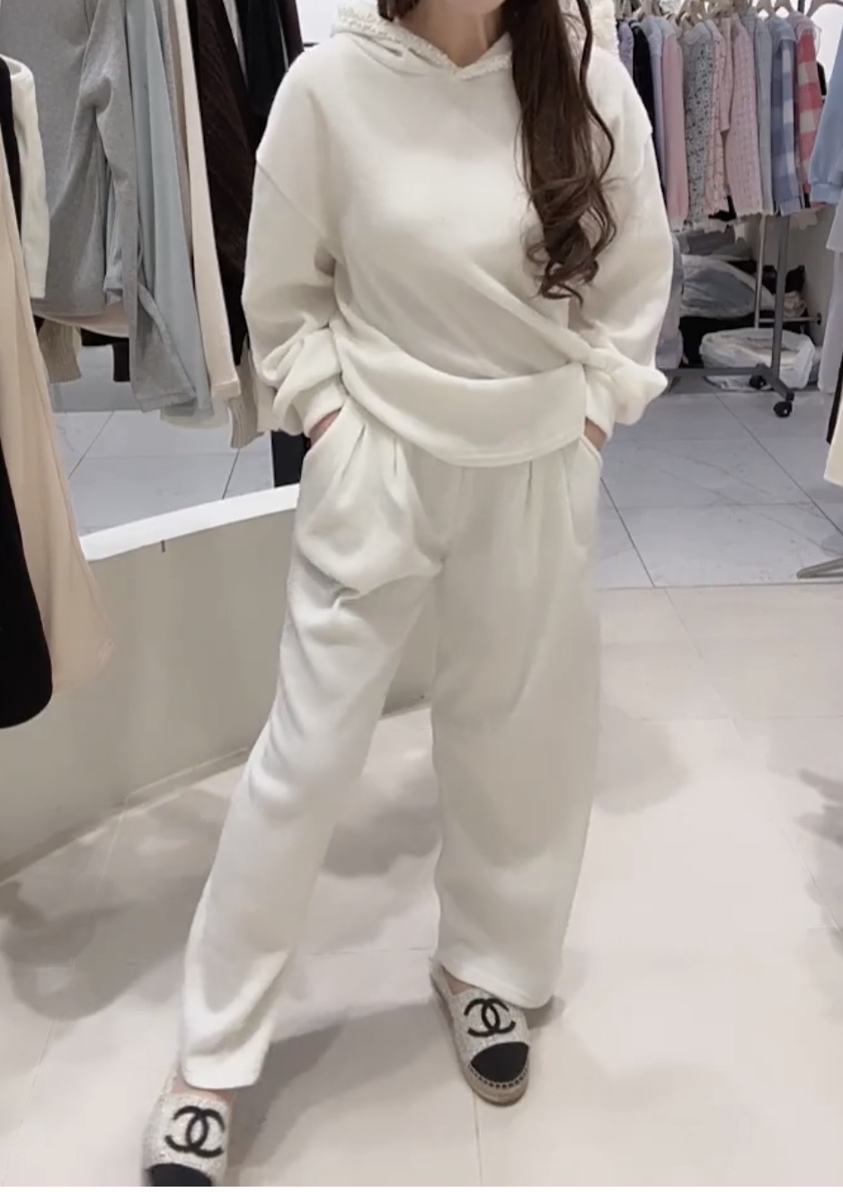 毛巾休閒長褲22/1 東大門檔口直播#ff2727