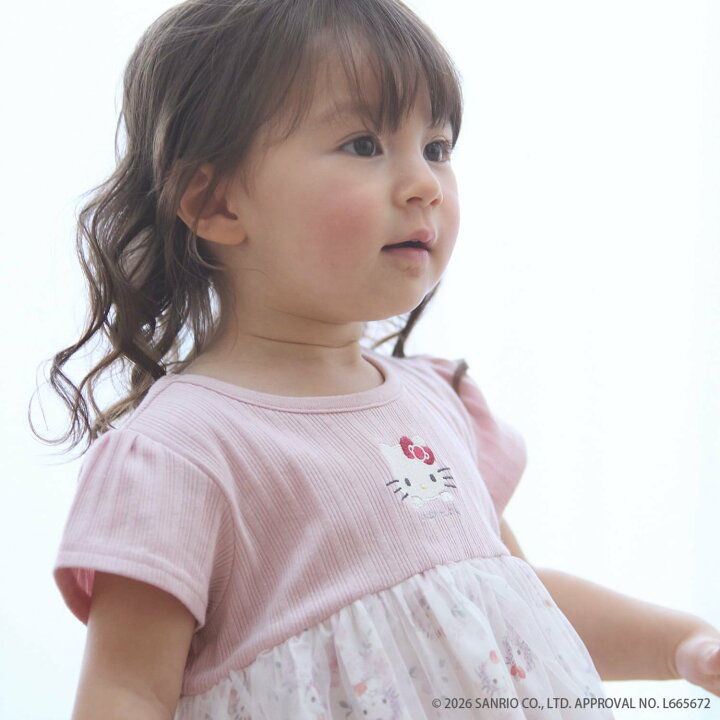 🇯🇵預訂 日本直送🇯🇵 Petit Main x Sanrio系列兩色人物刺繡薄紗印花短袖上衣