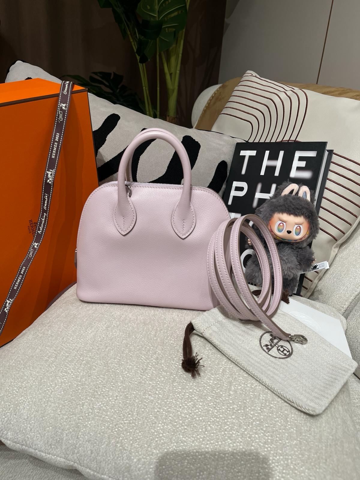 Hermes Mini Bolide Stamp B 夢幻紫 100%Authentic,99%New ✅Dust bag✅Box 