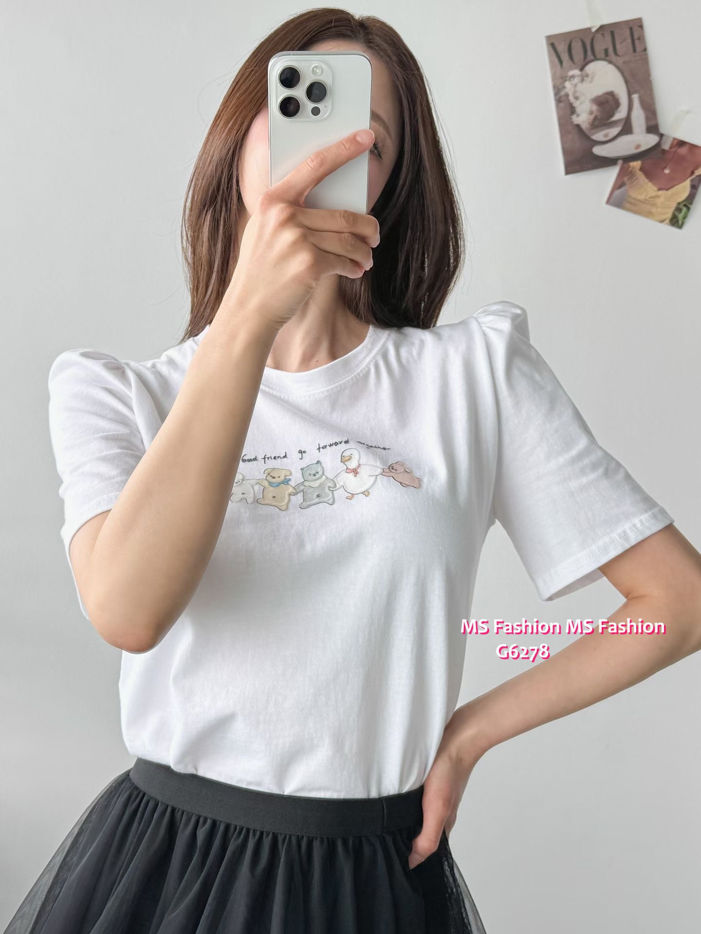 G6278 韓國🇰🇷可愛動物公主膊top