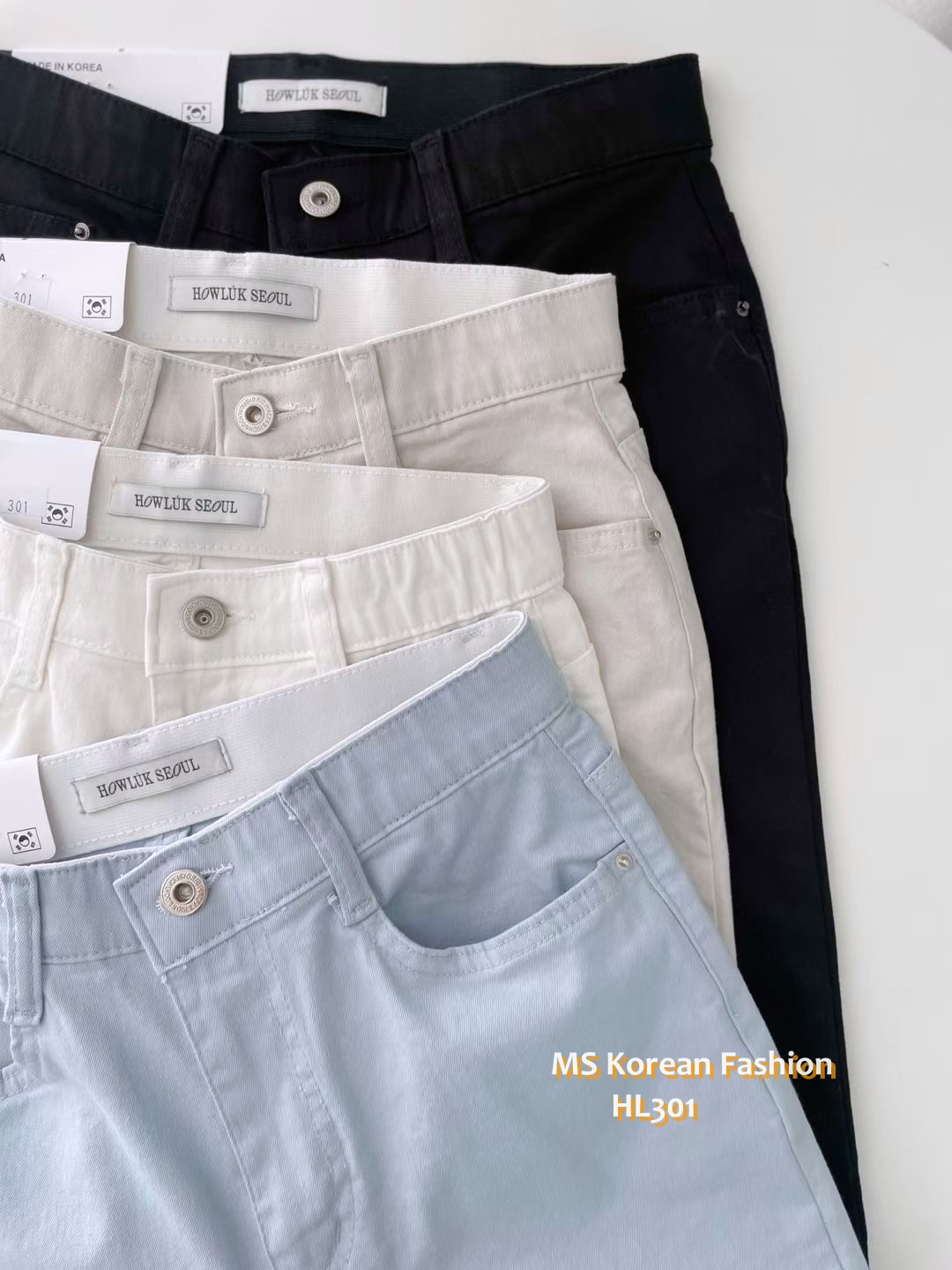 HL301 韓國🌼Howluk春版彈力棉直腳褲