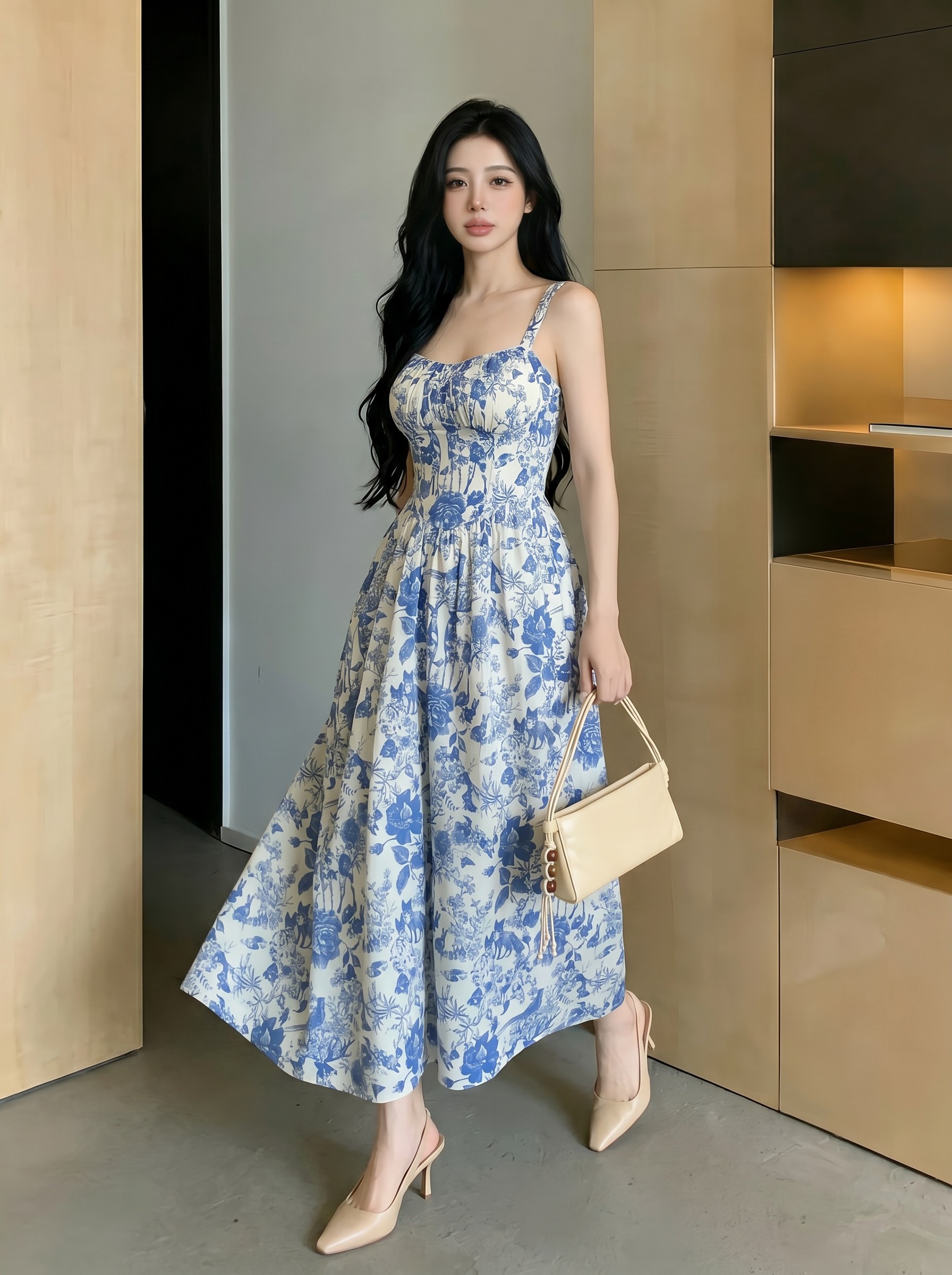 Summer Bloom Midi Dress M205