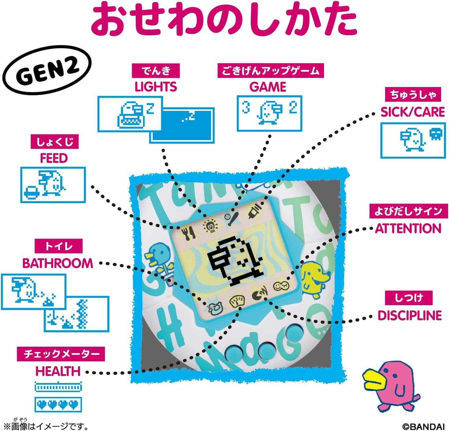 (行版) Bandai Original Tamagotchi 30th revival New Yellow 他媽哥池 30週年 發現新物種機 (黃色)