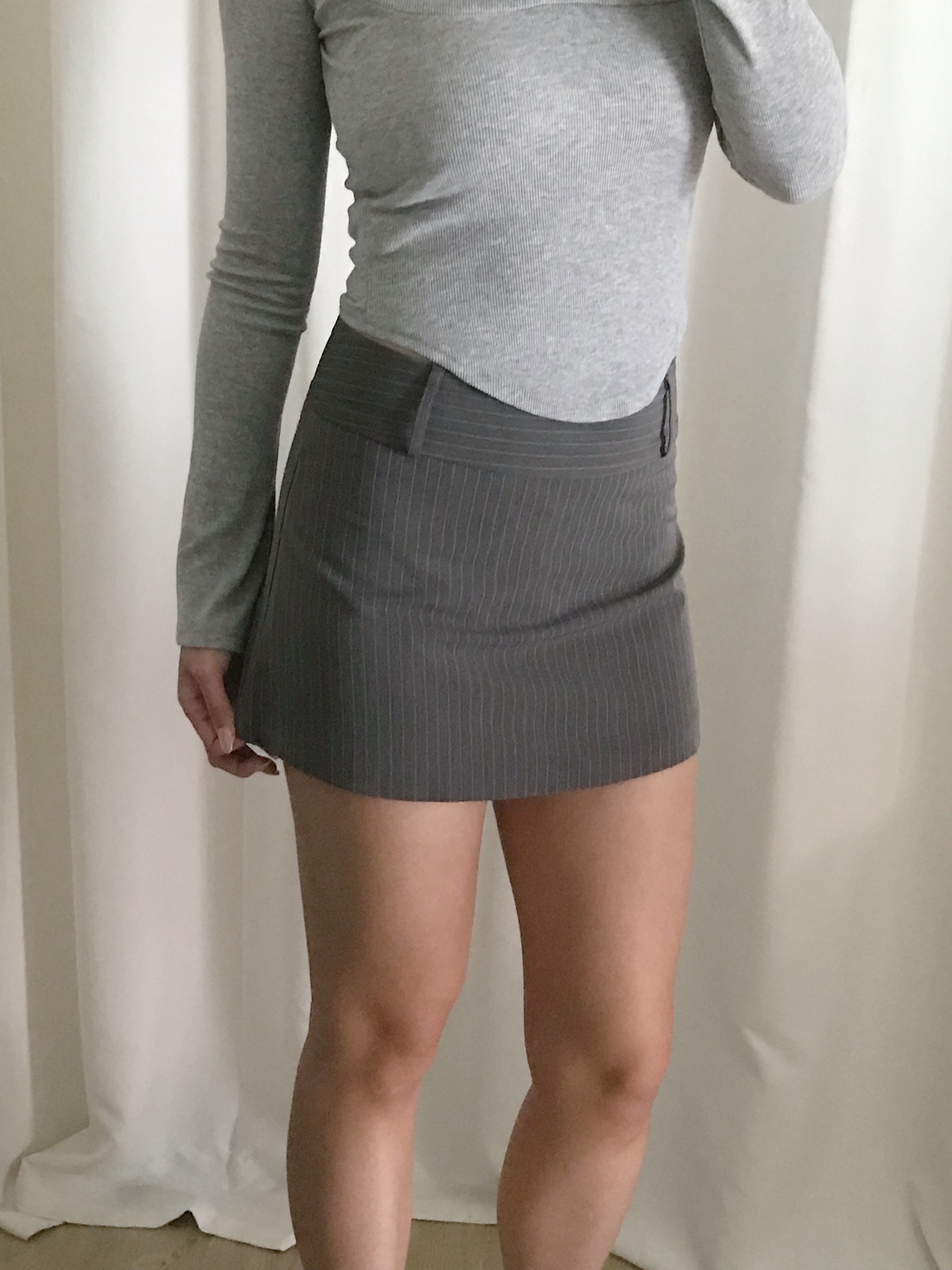 復古直條紋短裙(兩個尺碼)